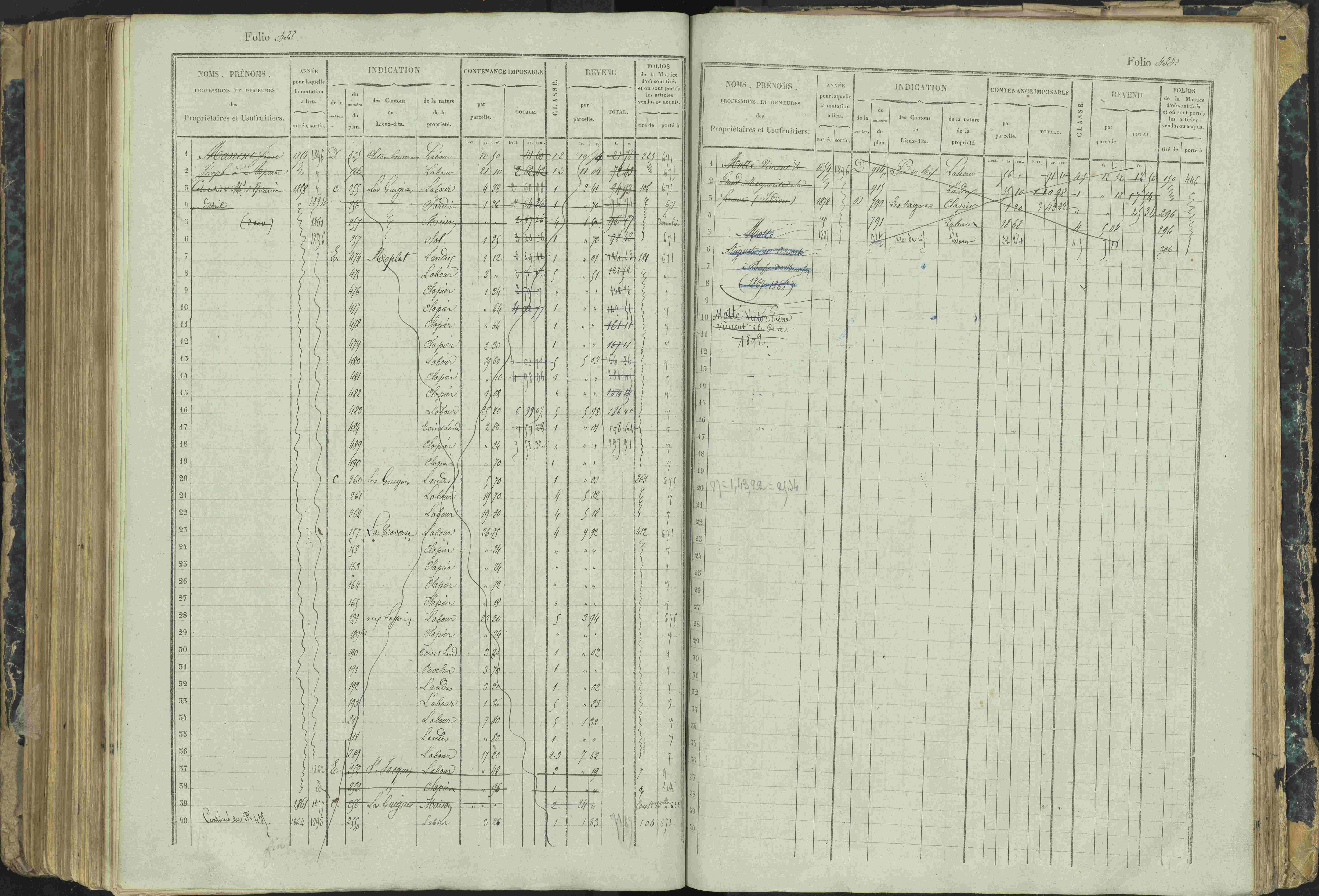 Aspres-lès-Corps - 3 P 177/2 - 3 P 177/2 - Matrice, folios 1-487.
