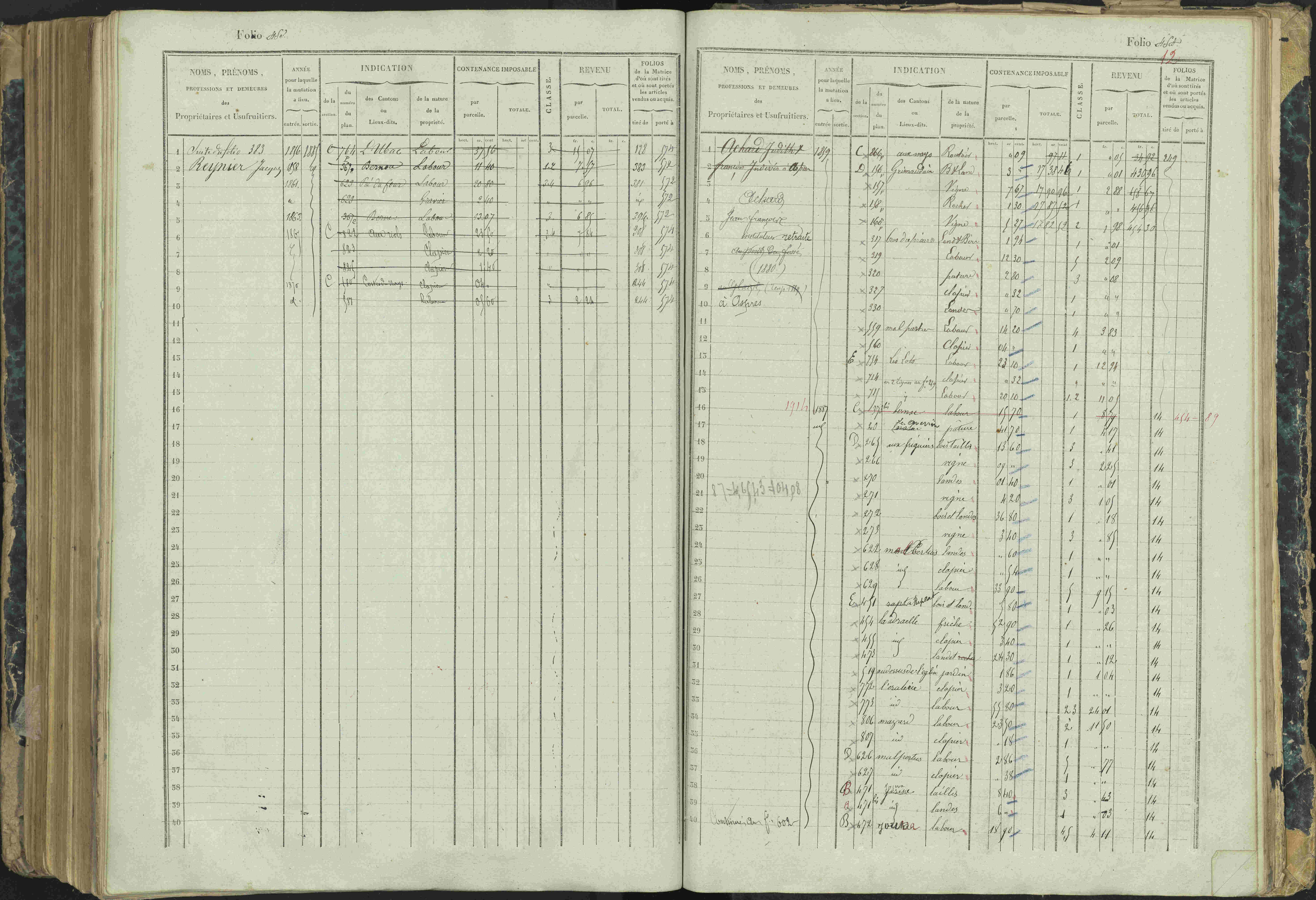 Aspres-lès-Corps - 3 P 177/2 - 3 P 177/2 - Matrice, folios 1-487.