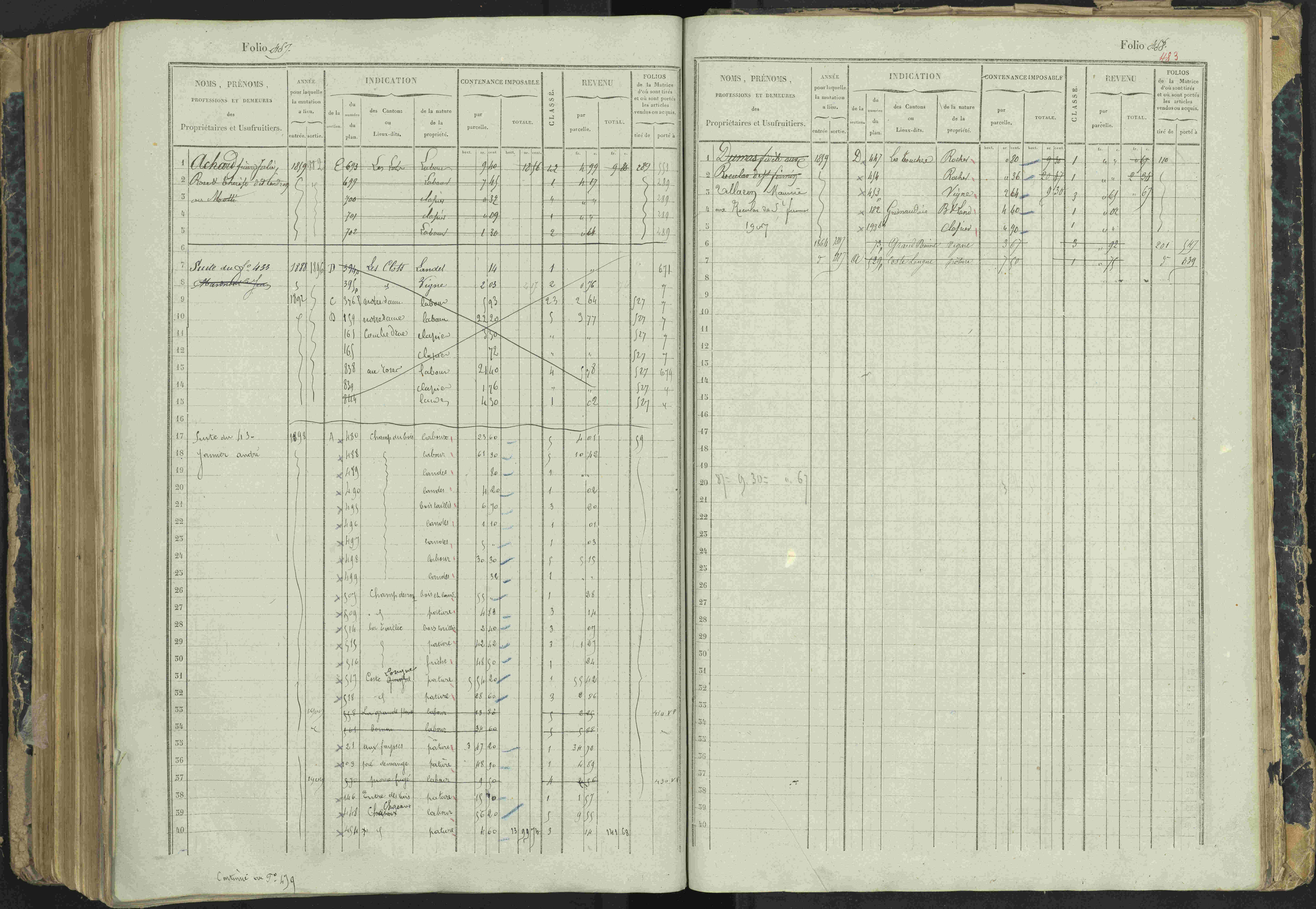 Aspres-lès-Corps - 3 P 177/2 - 3 P 177/2 - Matrice, folios 1-487.
