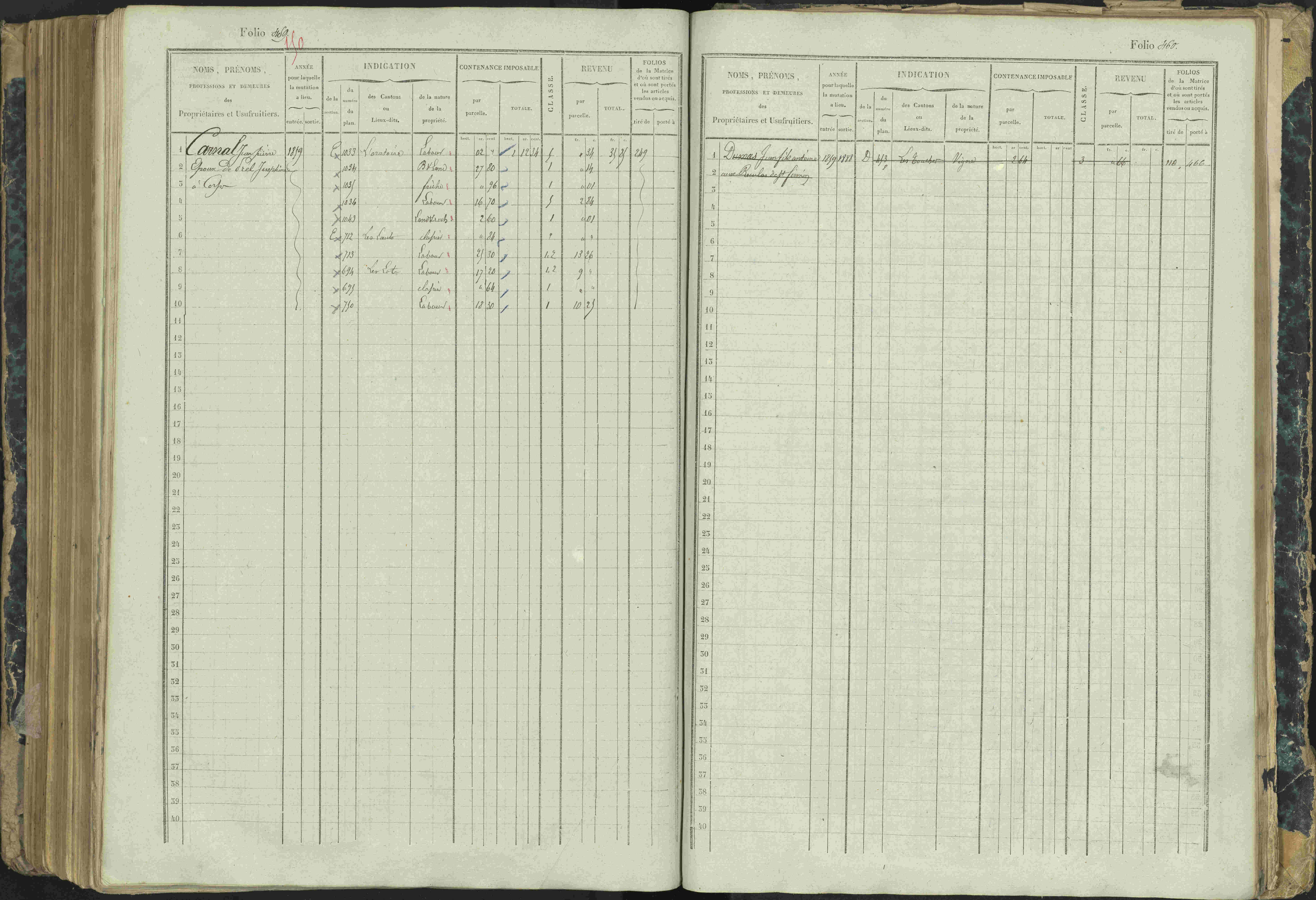 Aspres-lès-Corps - 3 P 177/2 - 3 P 177/2 - Matrice, folios 1-487.