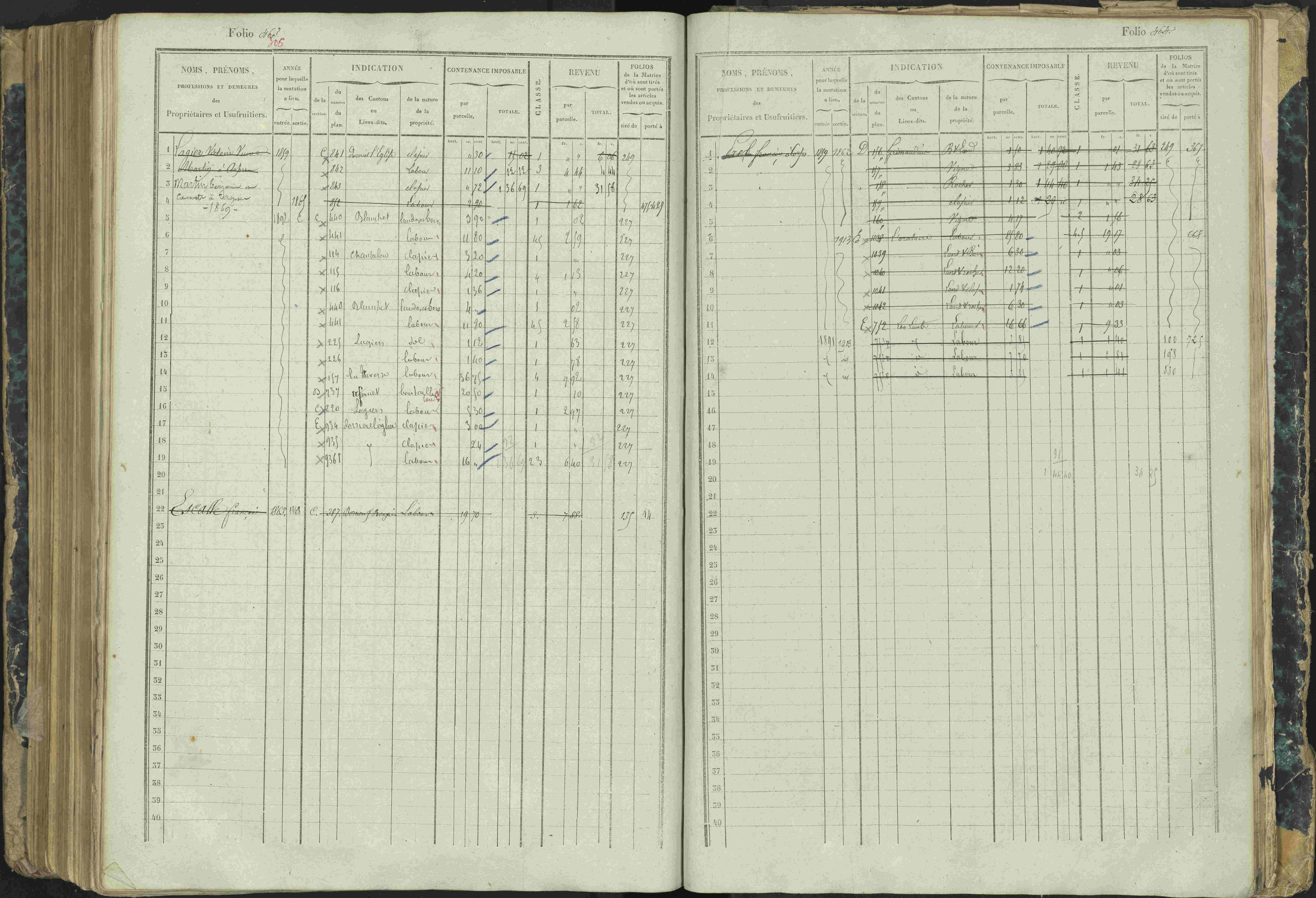 Aspres-lès-Corps - 3 P 177/2 - 3 P 177/2 - Matrice, folios 1-487.