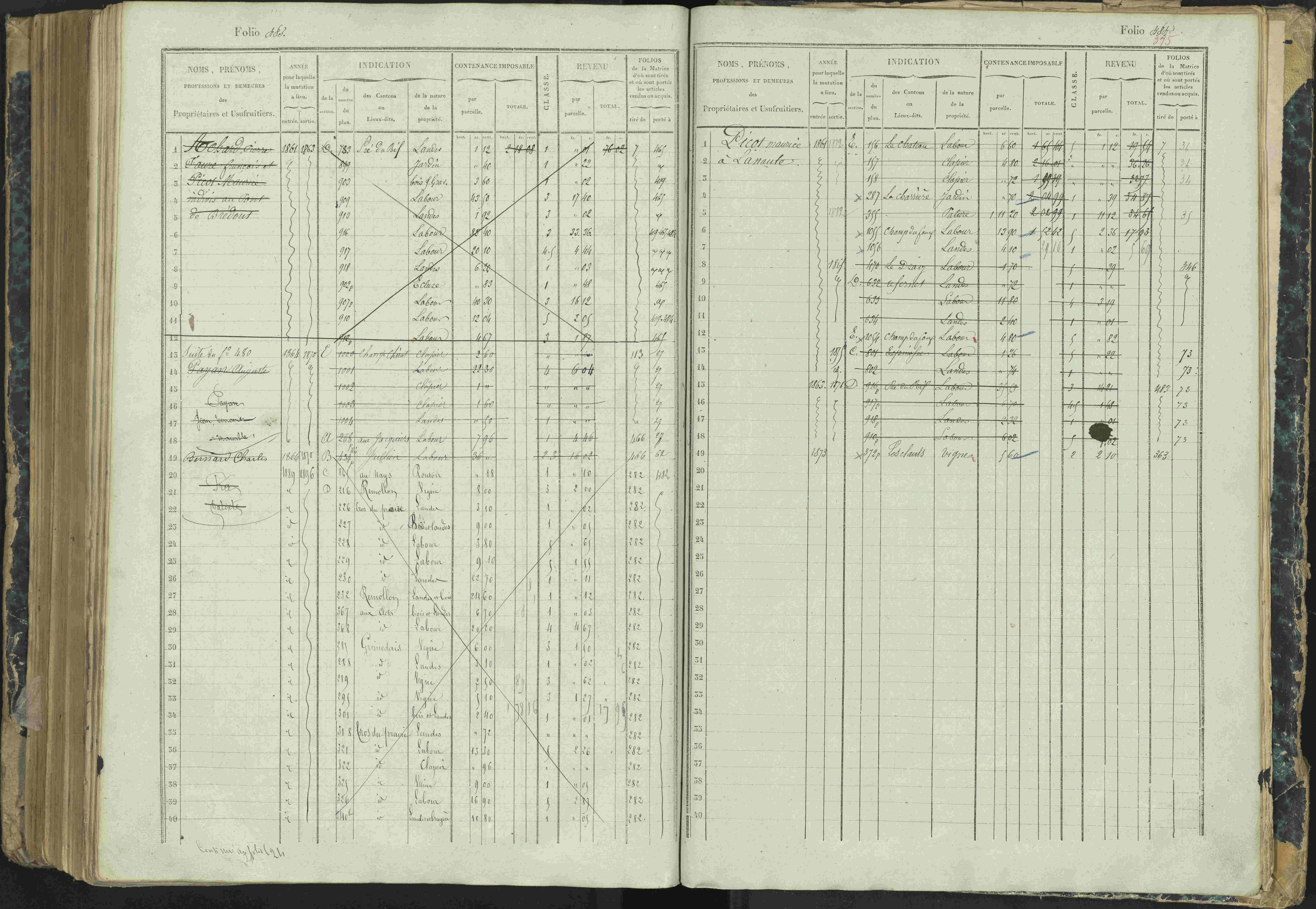 Aspres-lès-Corps - 3 P 177/2 - 3 P 177/2 - Matrice, folios 1-487.