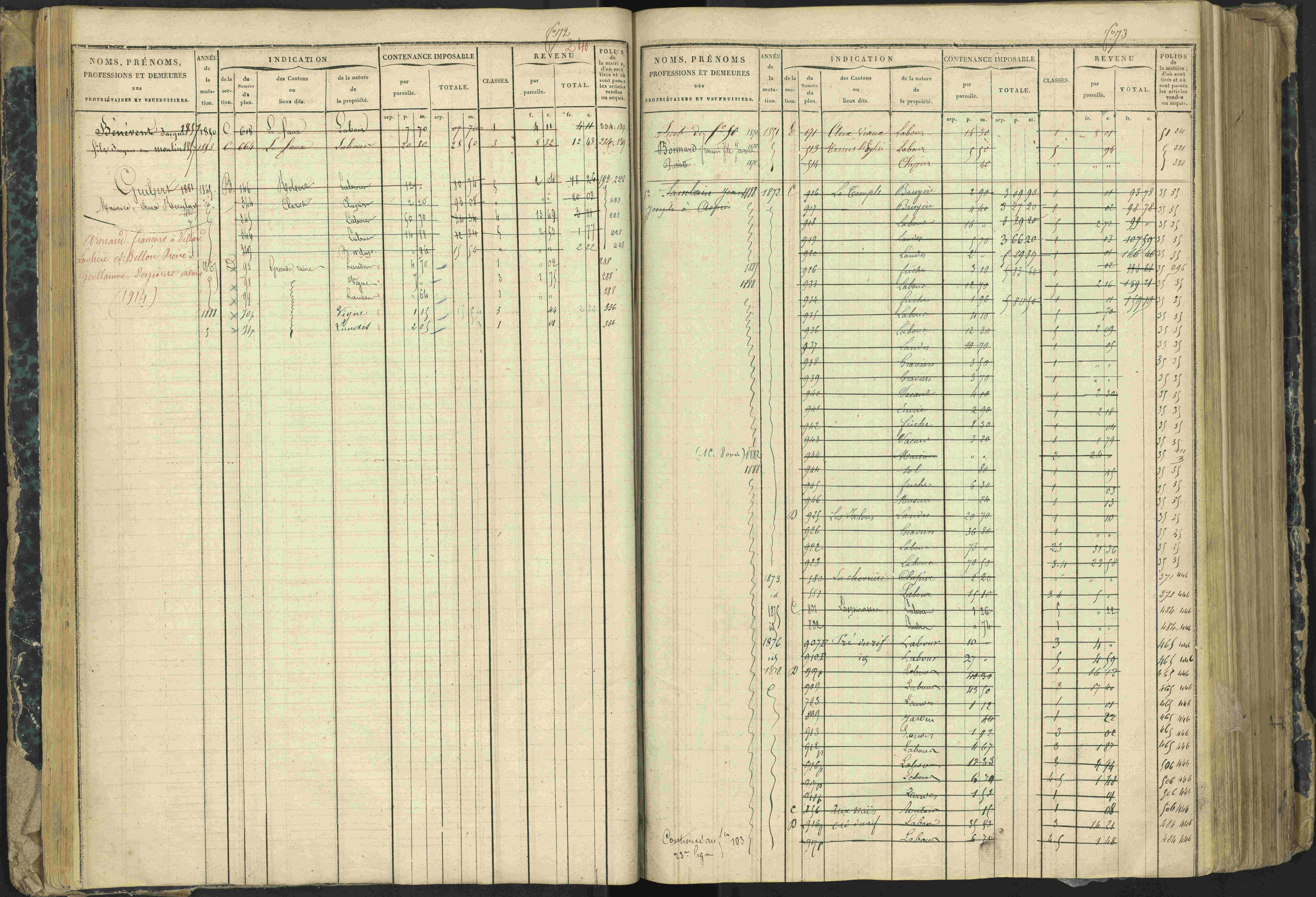 Aspres-lès-Corps - 3 P 177/2 - 3 P 177/2 - Matrice, folios 1-487.