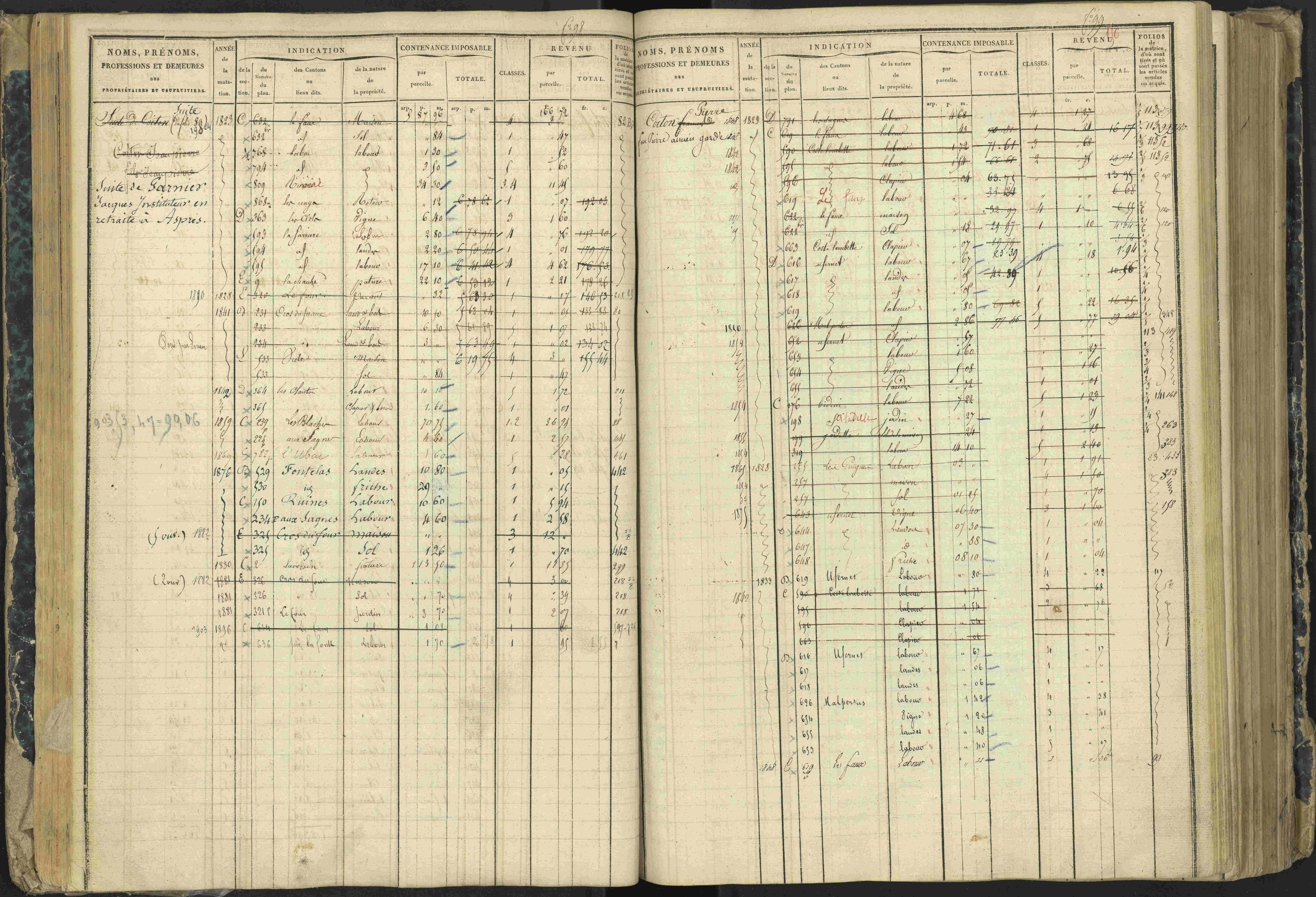 Aspres-lès-Corps - 3 P 177/2 - 3 P 177/2 - Matrice, folios 1-487.