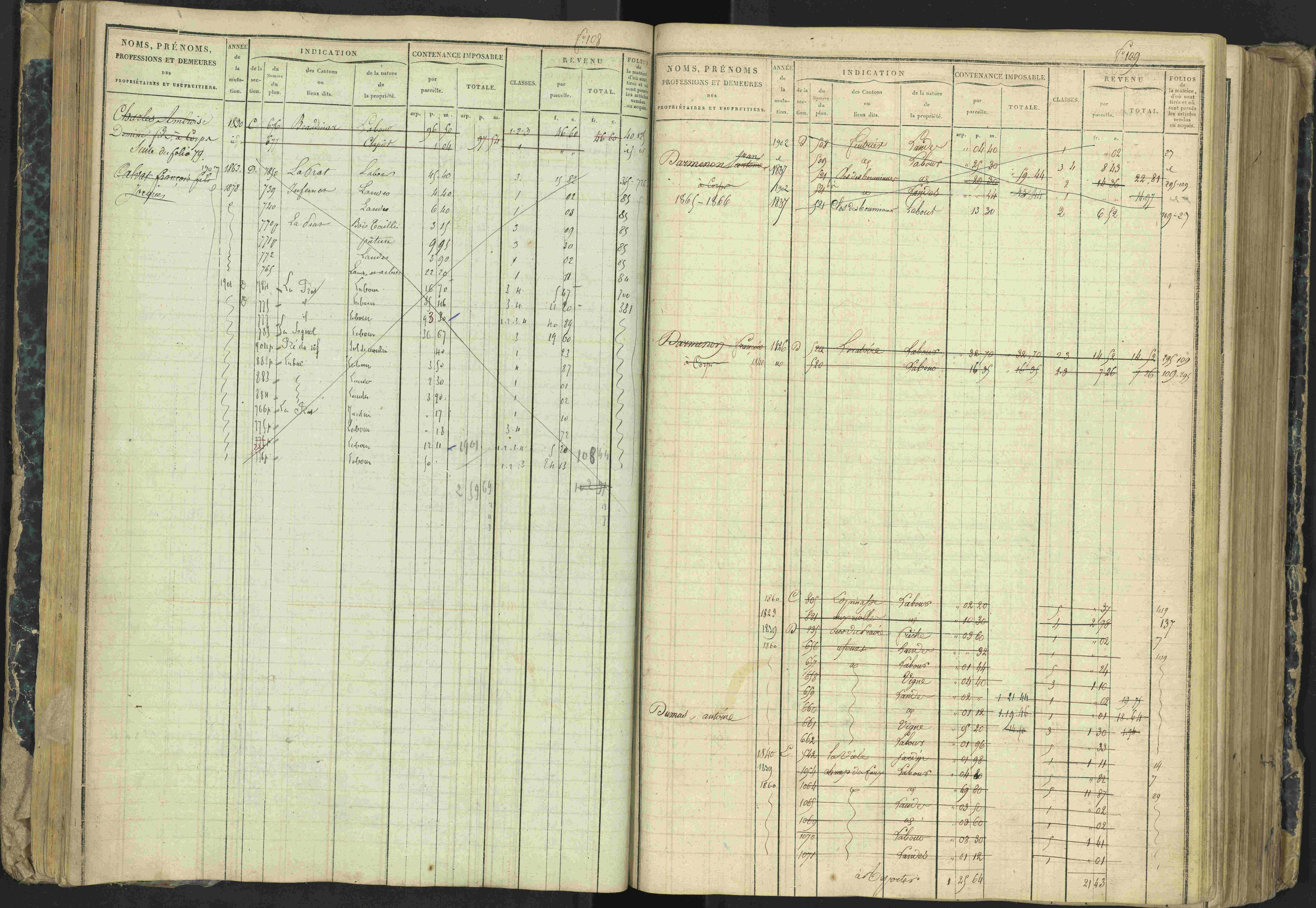 Aspres-lès-Corps - 3 P 177/2 - 3 P 177/2 - Matrice, folios 1-487.