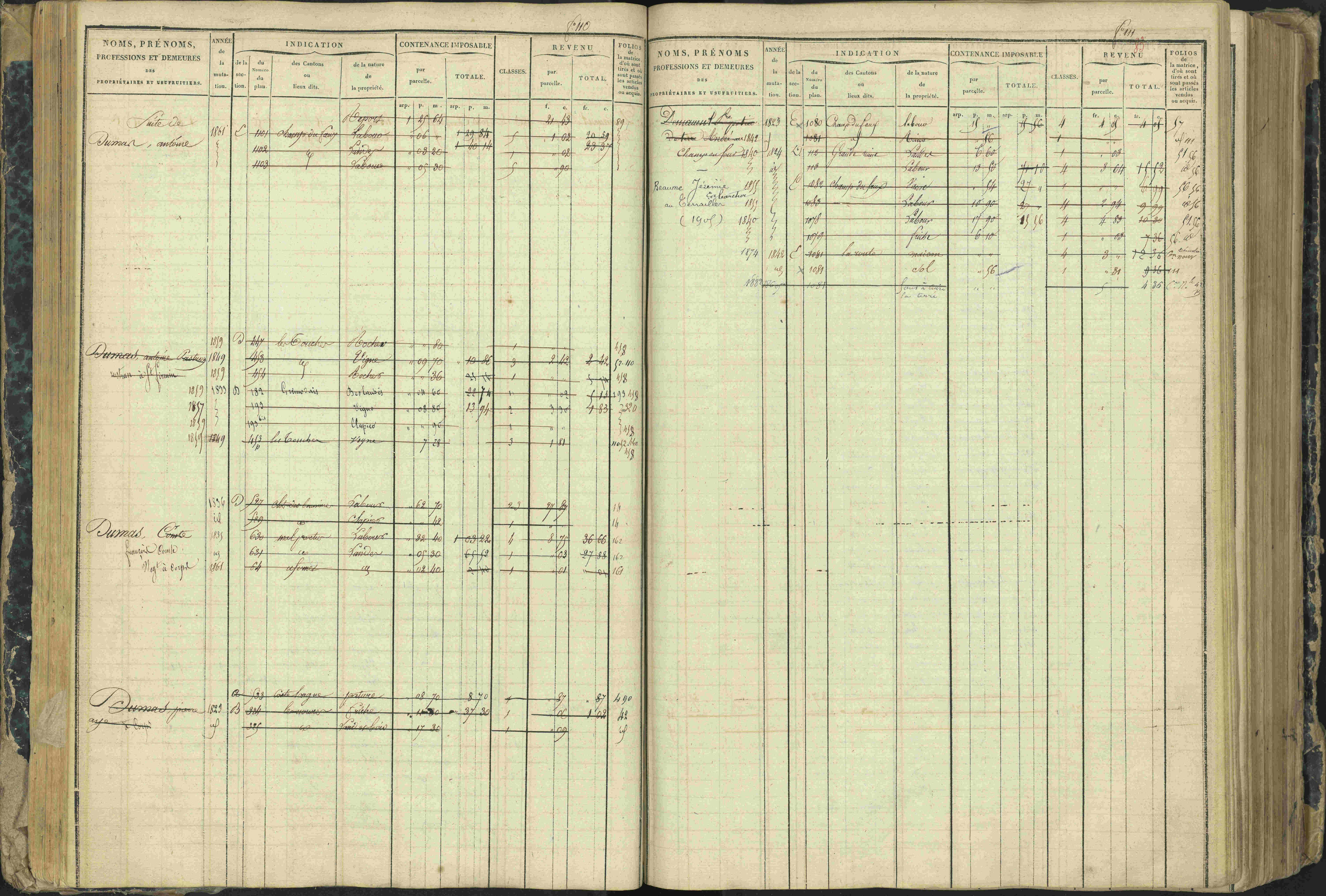 Aspres-lès-Corps - 3 P 177/2 - 3 P 177/2 - Matrice, folios 1-487.