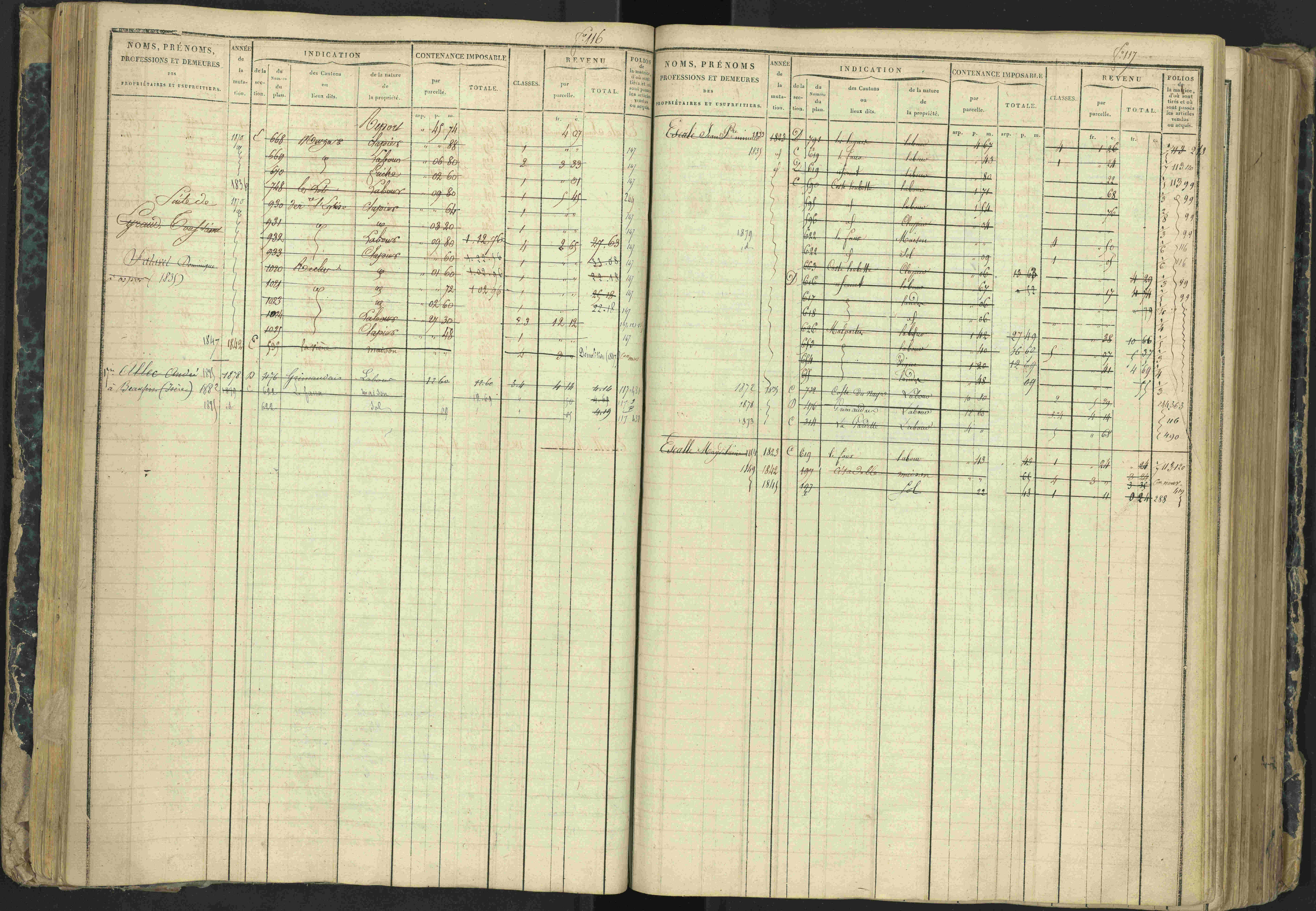 Aspres-lès-Corps - 3 P 177/2 - 3 P 177/2 - Matrice, folios 1-487.