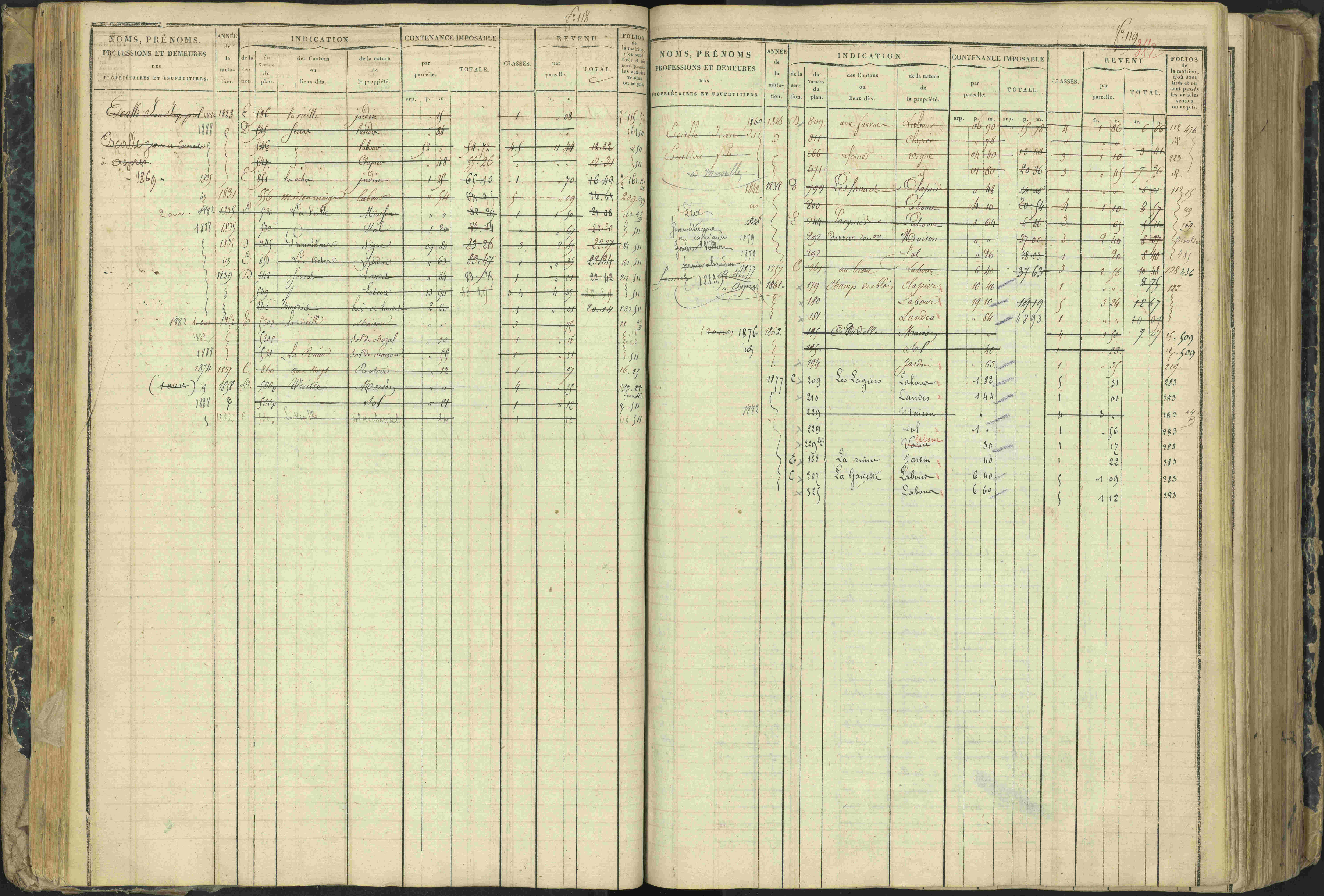Aspres-lès-Corps - 3 P 177/2 - 3 P 177/2 - Matrice, folios 1-487.