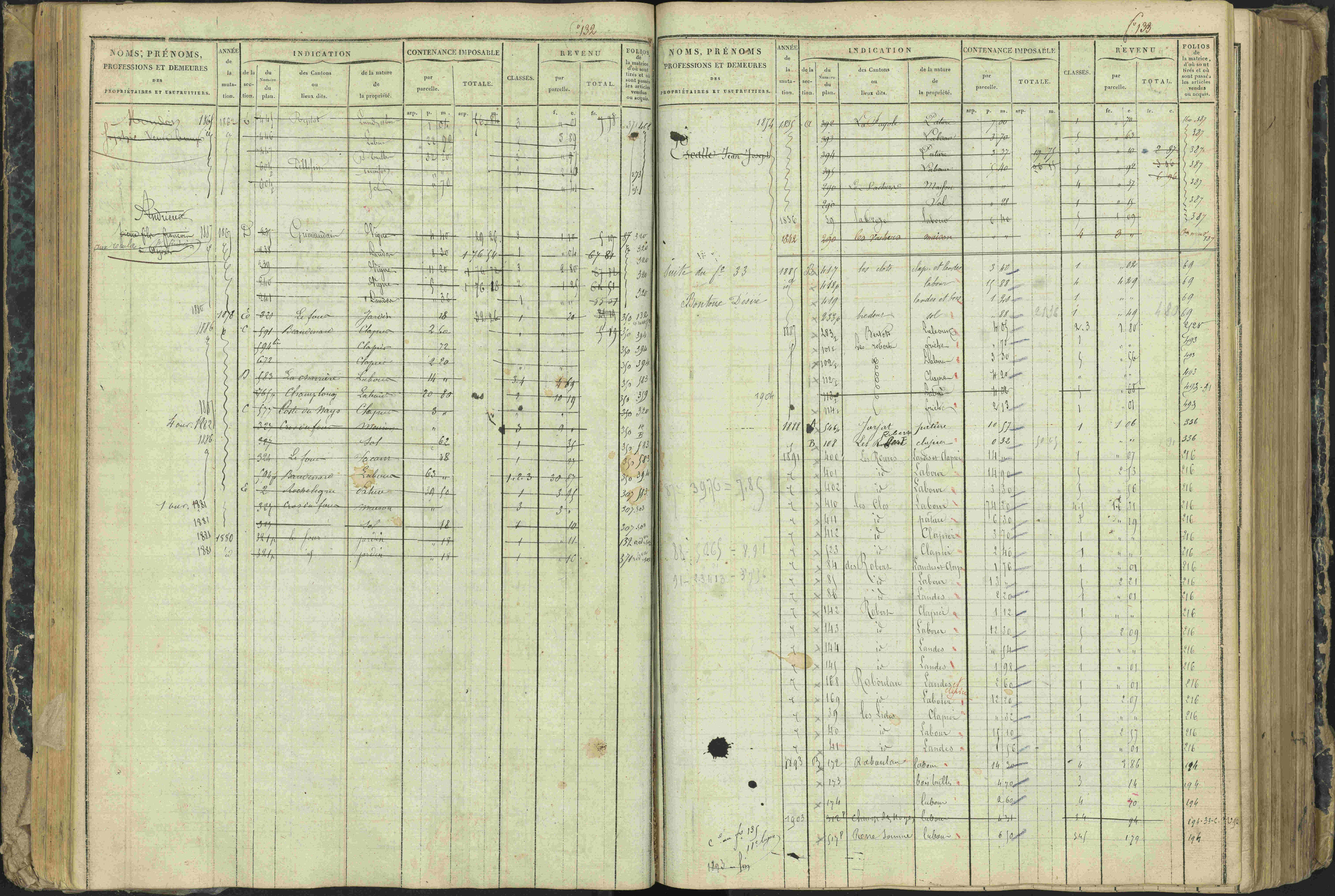 Aspres-lès-Corps - 3 P 177/2 - 3 P 177/2 - Matrice, folios 1-487.