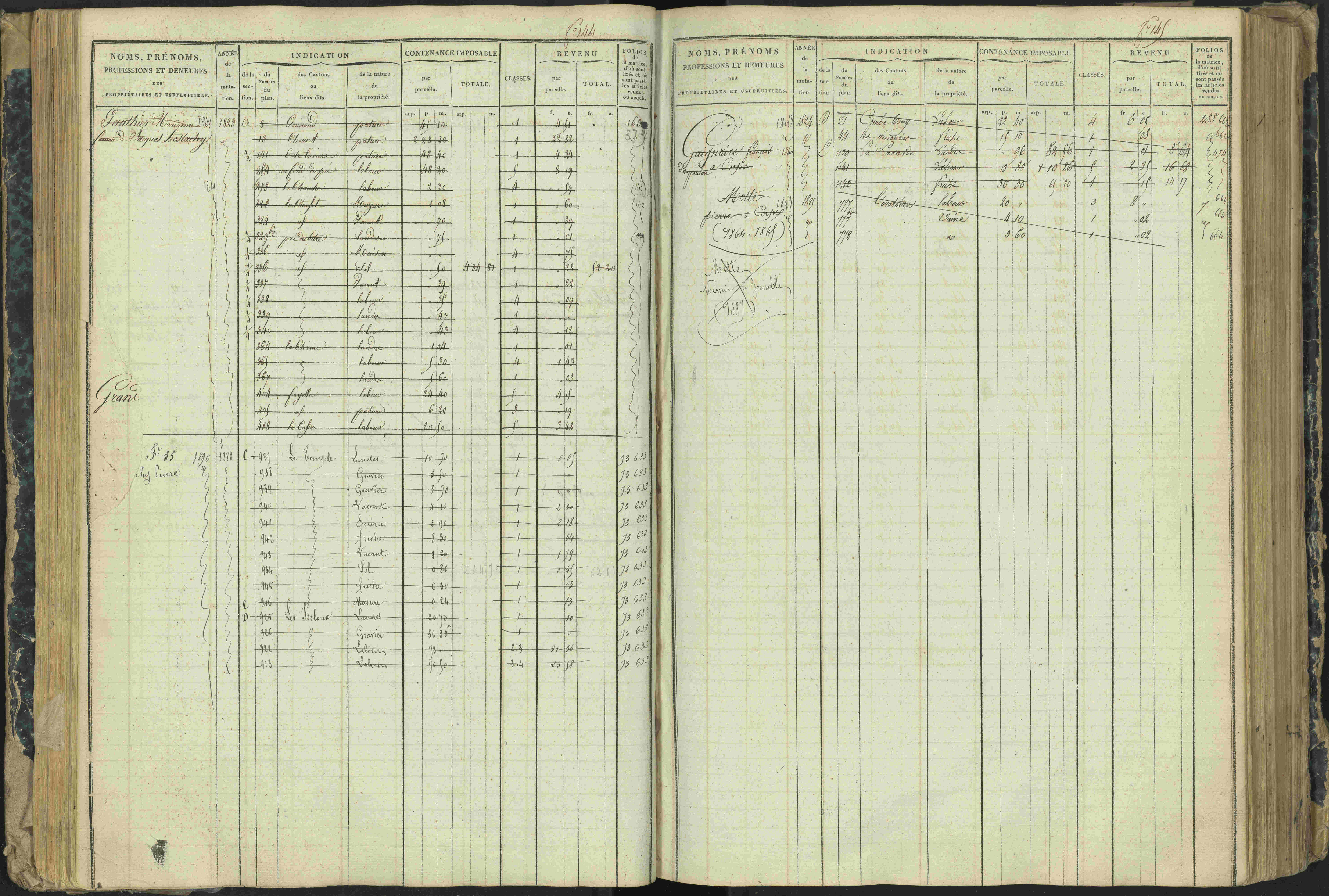 Aspres-lès-Corps - 3 P 177/2 - 3 P 177/2 - Matrice, folios 1-487.
