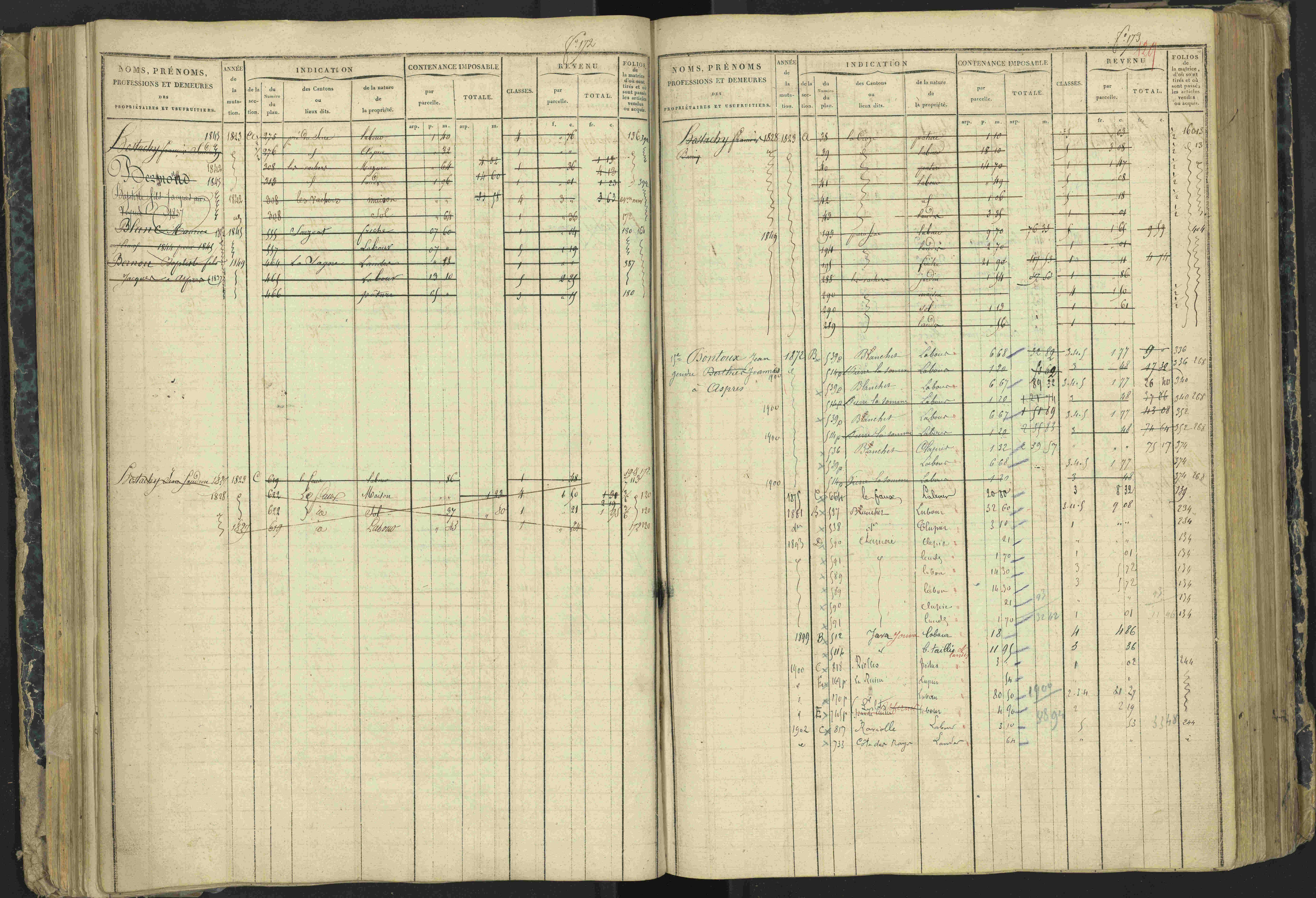 Aspres-lès-Corps - 3 P 177/2 - 3 P 177/2 - Matrice, folios 1-487.