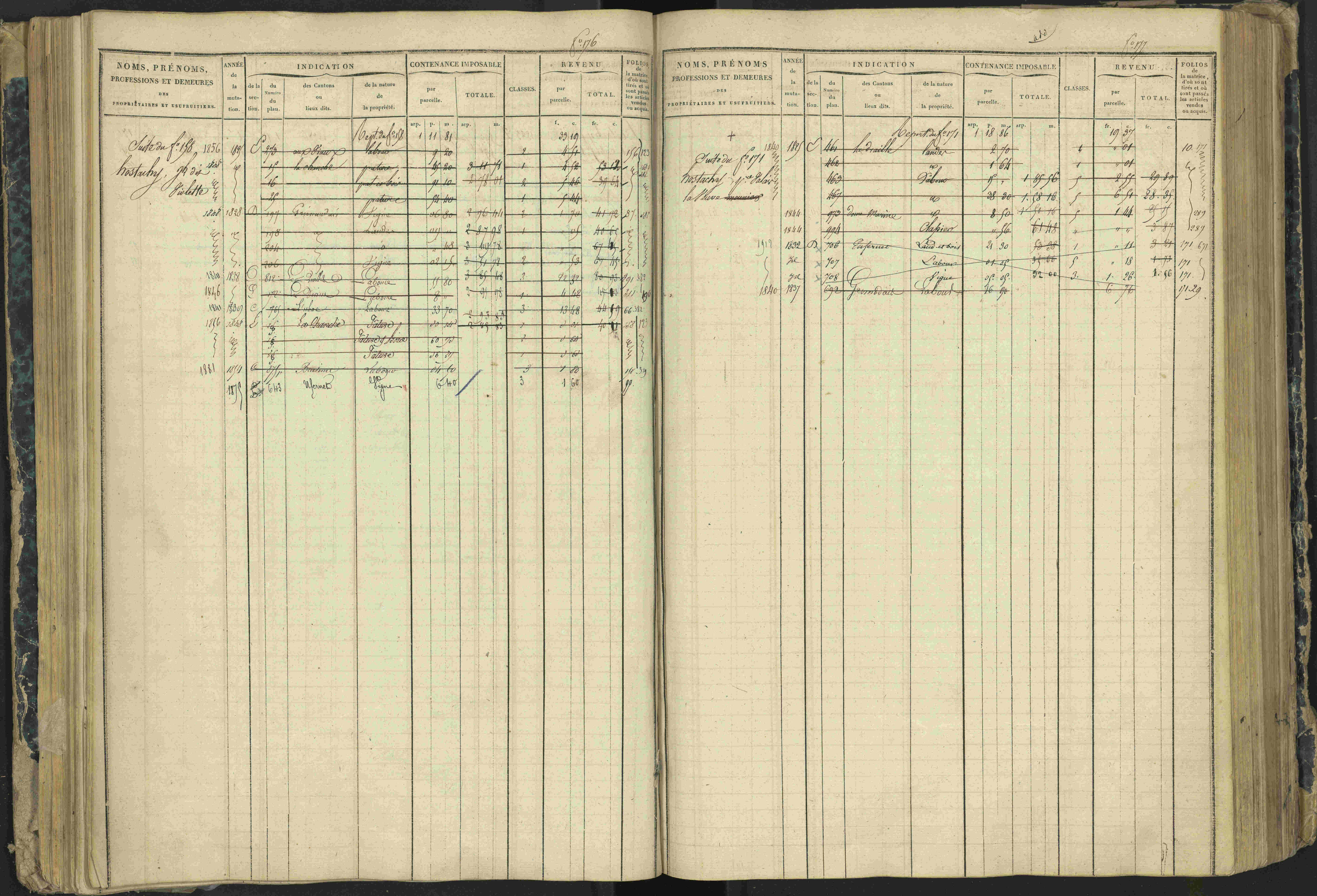 Aspres-lès-Corps - 3 P 177/2 - 3 P 177/2 - Matrice, folios 1-487.