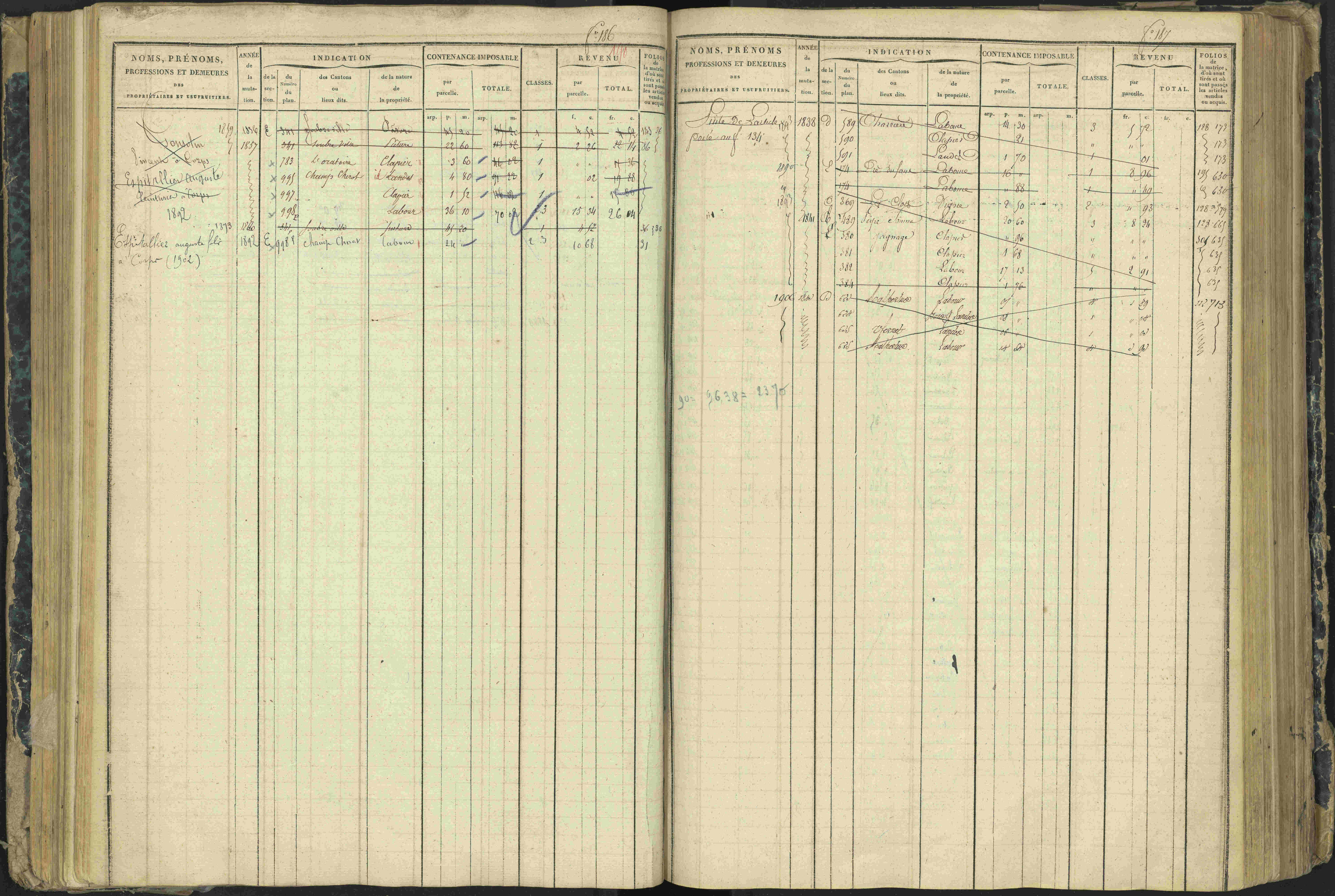 Aspres-lès-Corps - 3 P 177/2 - 3 P 177/2 - Matrice, folios 1-487.