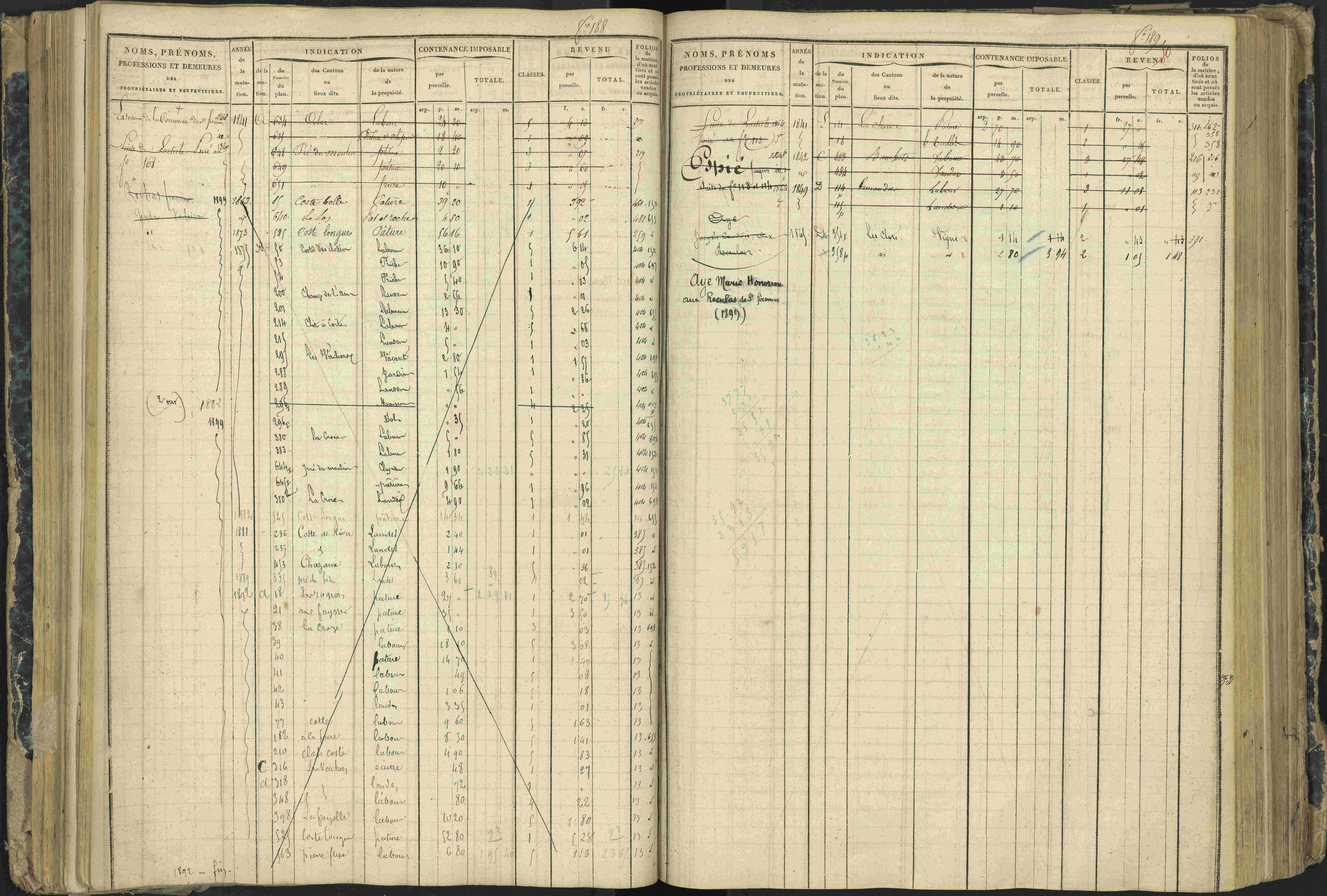 Aspres-lès-Corps - 3 P 177/2 - 3 P 177/2 - Matrice, folios 1-487.