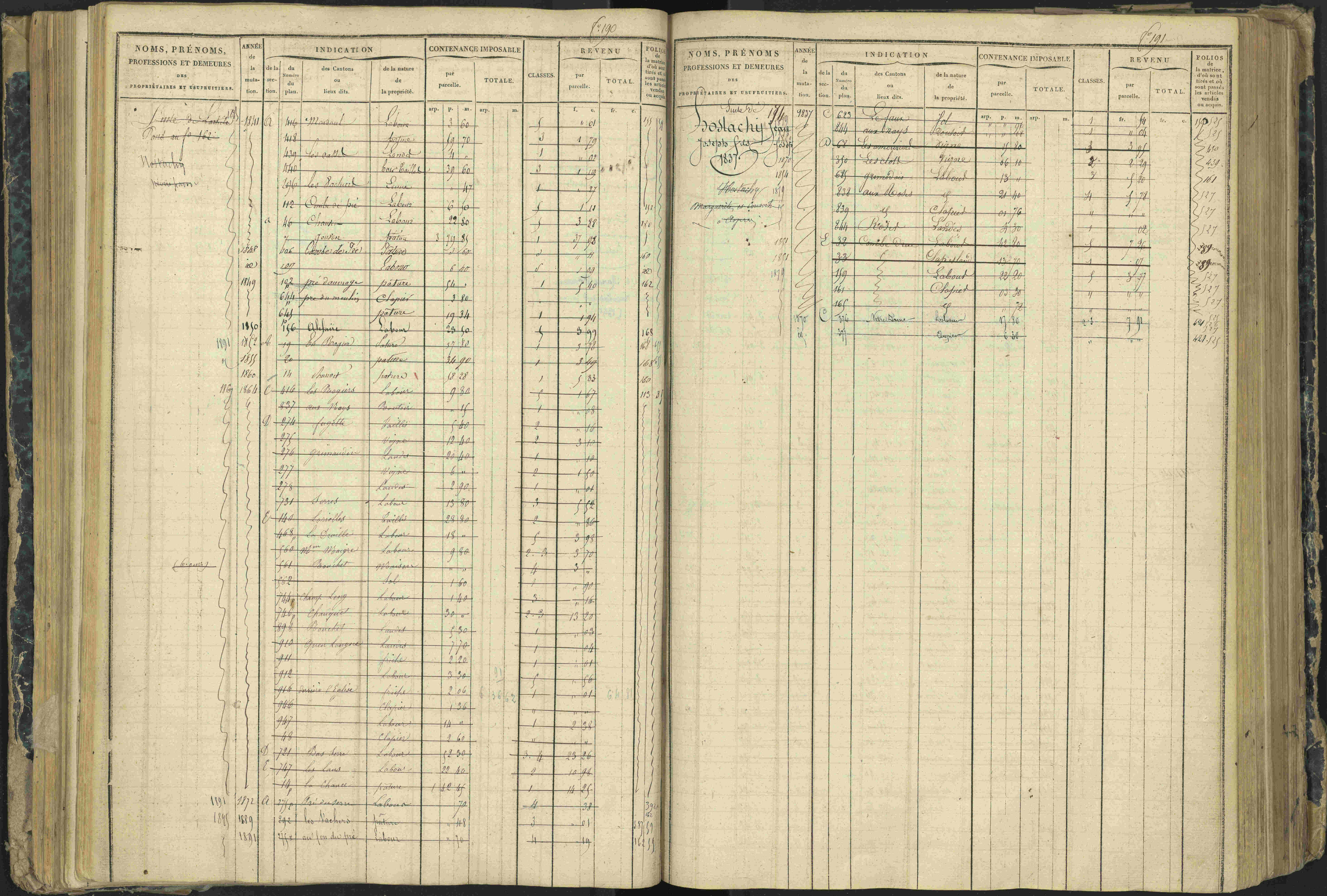 Aspres-lès-Corps - 3 P 177/2 - 3 P 177/2 - Matrice, folios 1-487.