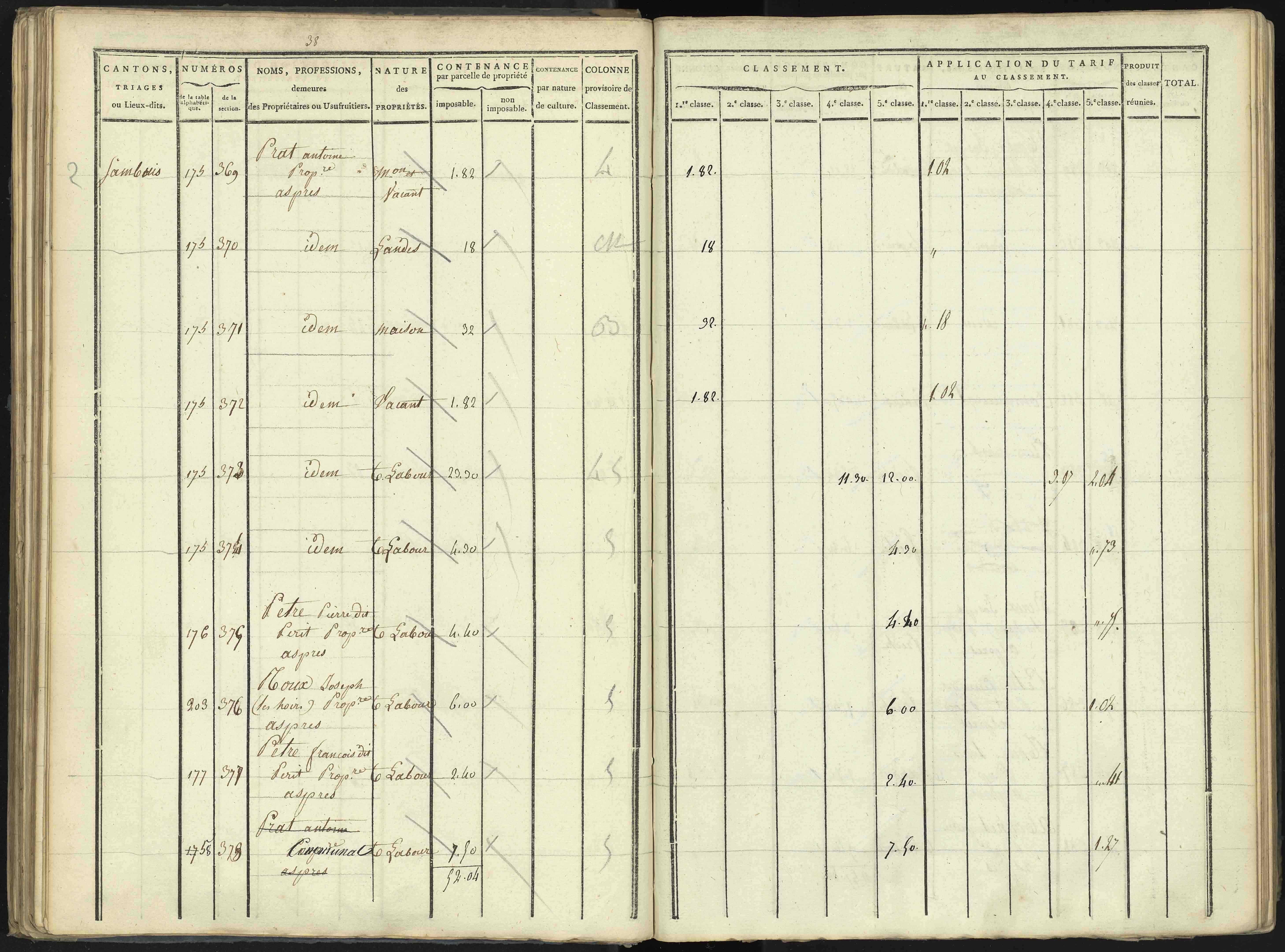 Aspres-lès-Corps - 3 P 176/2 - 3 P 176/2 - Section B