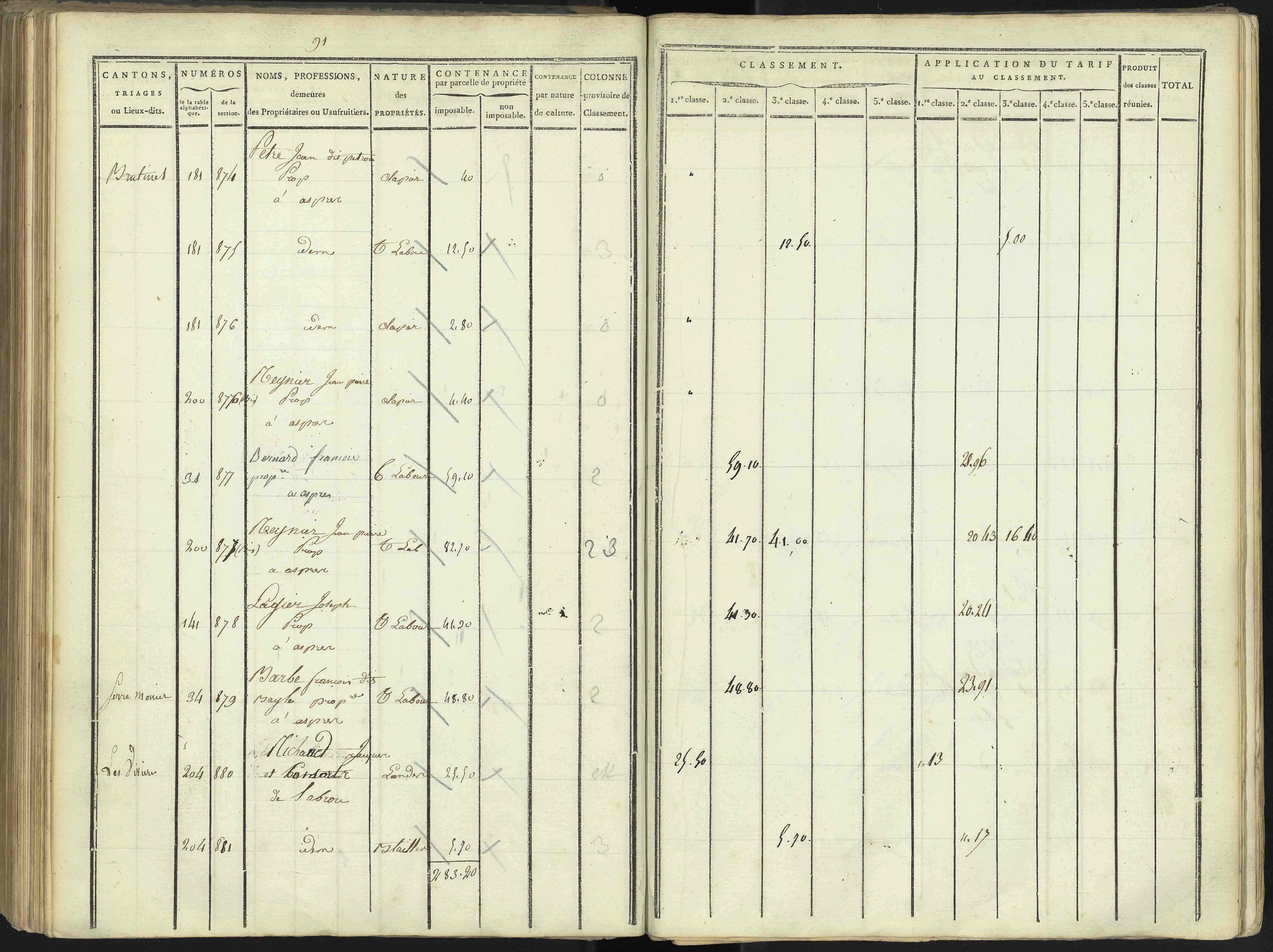 Aspres-lès-Corps - 3 P 176/3 - 3 P 176/3 - Section C