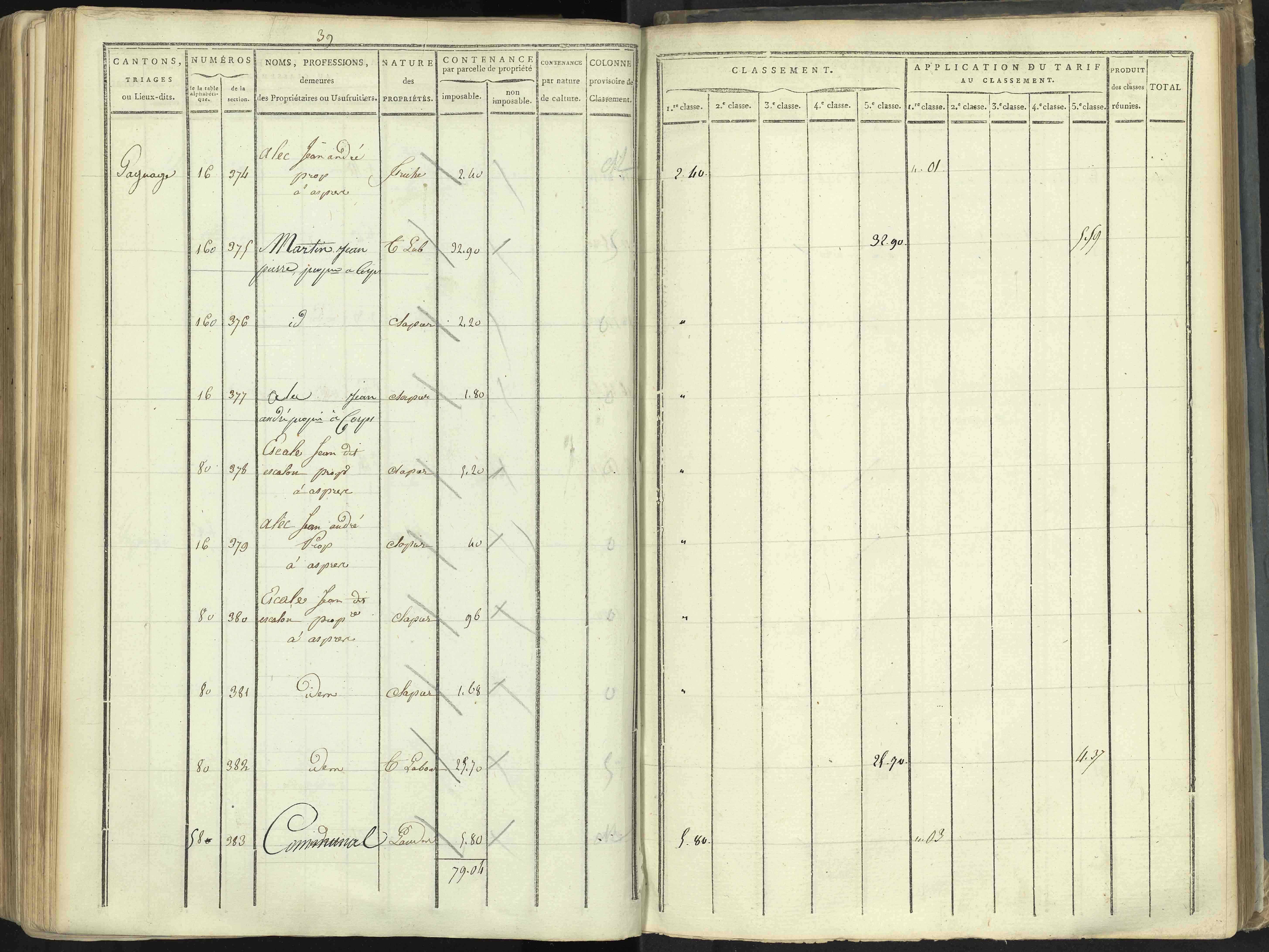 Aspres-lès-Corps - 3 P 176/5 - 3 P 176/5 - Section E