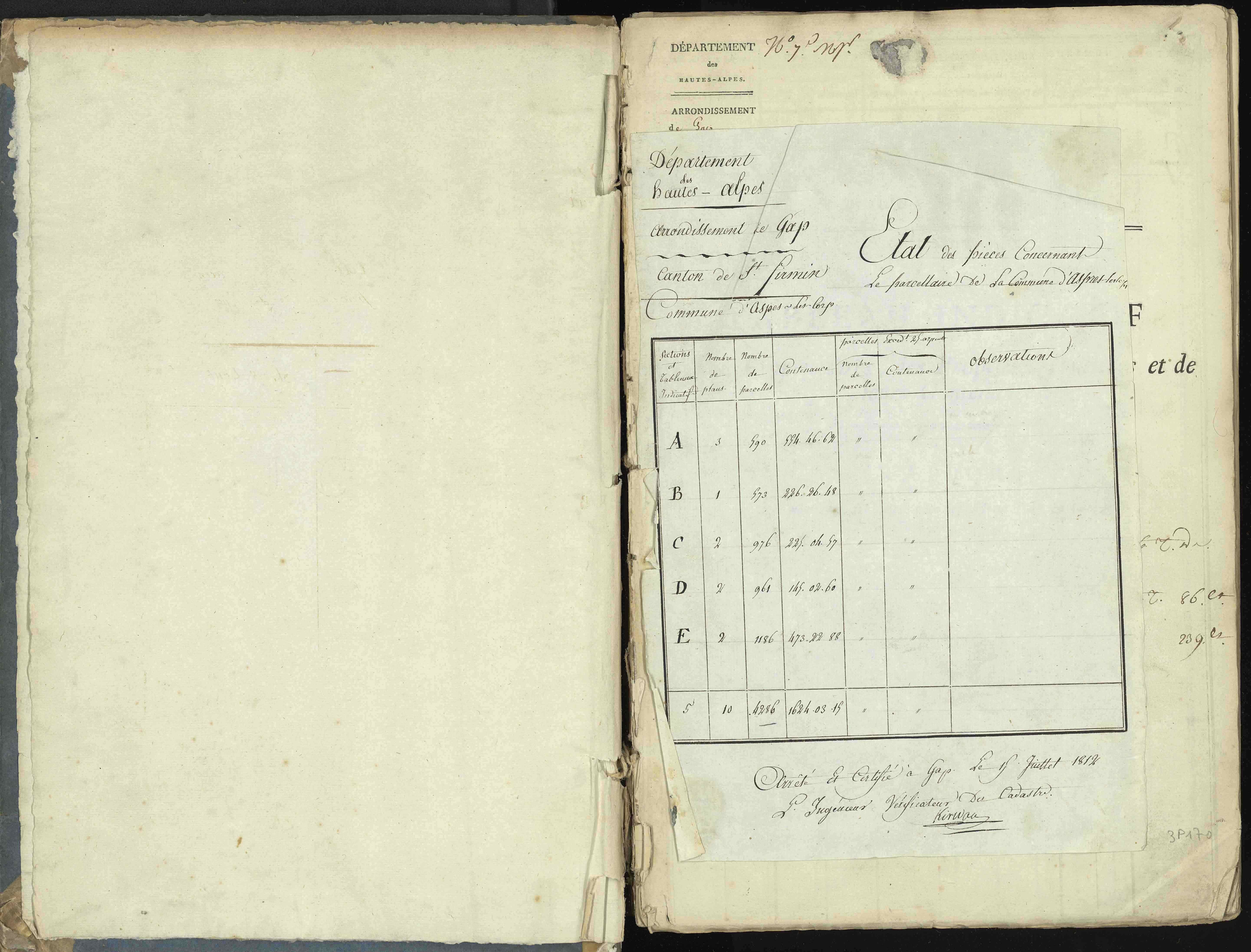 Aspres-lès-Corps - 3 P 176/1 - 3 P 176/1 - Section A