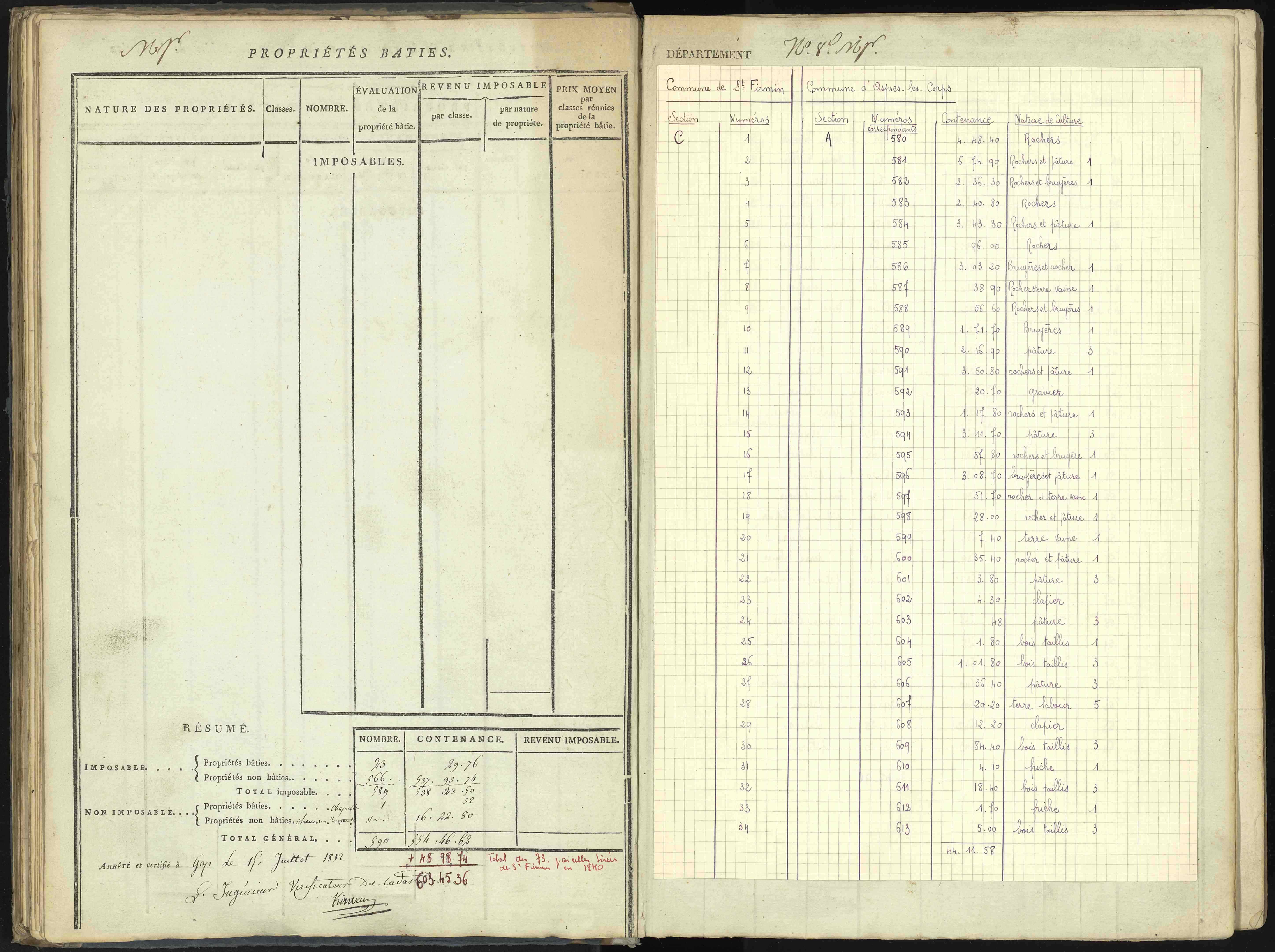 Aspres-lès-Corps - 3 P 176/1 - 3 P 176/1 - Section A