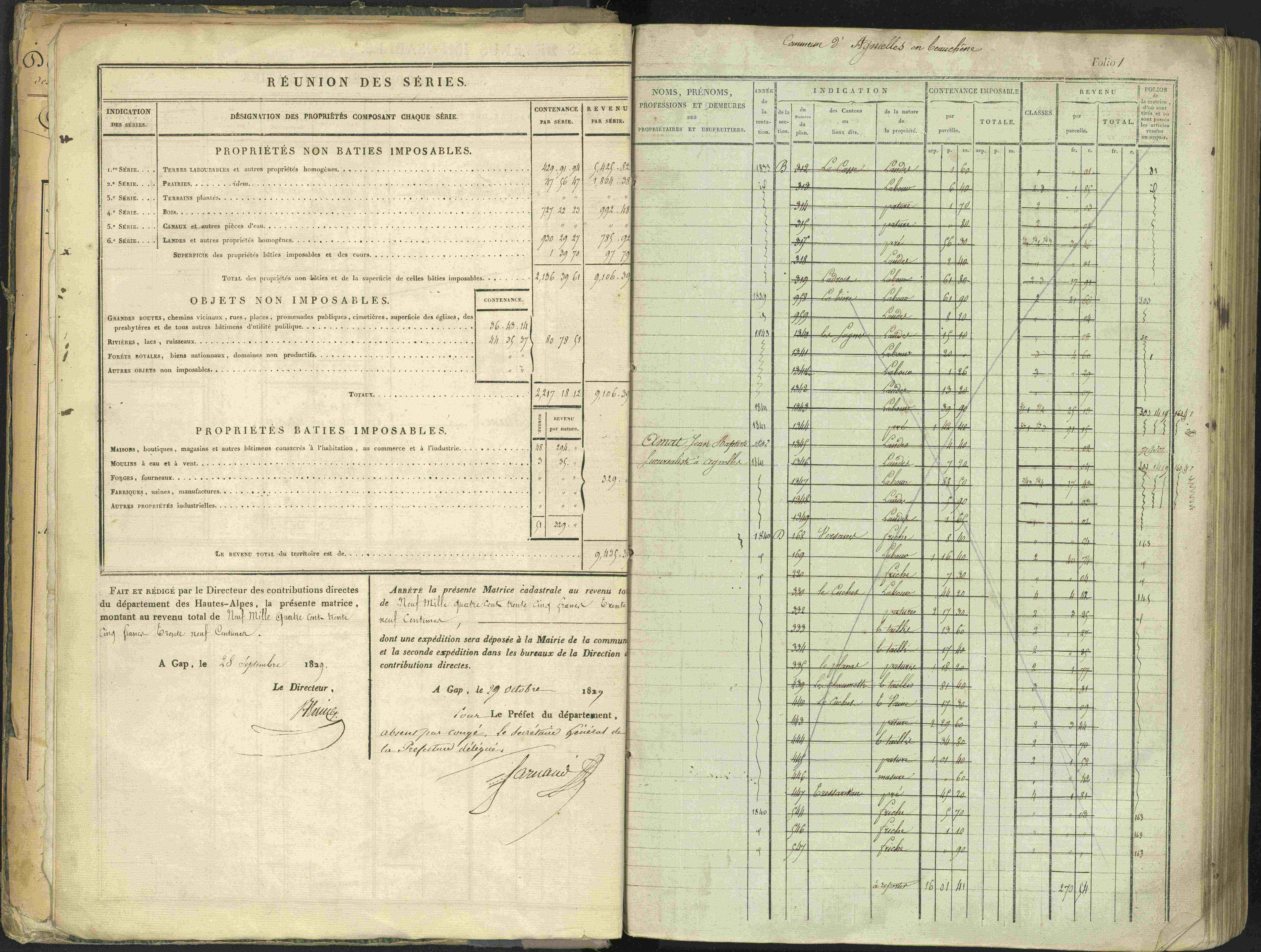Aspres-sur-Buëch - 3 P 103/1 - 3 P 103/1 - Matrice. 
