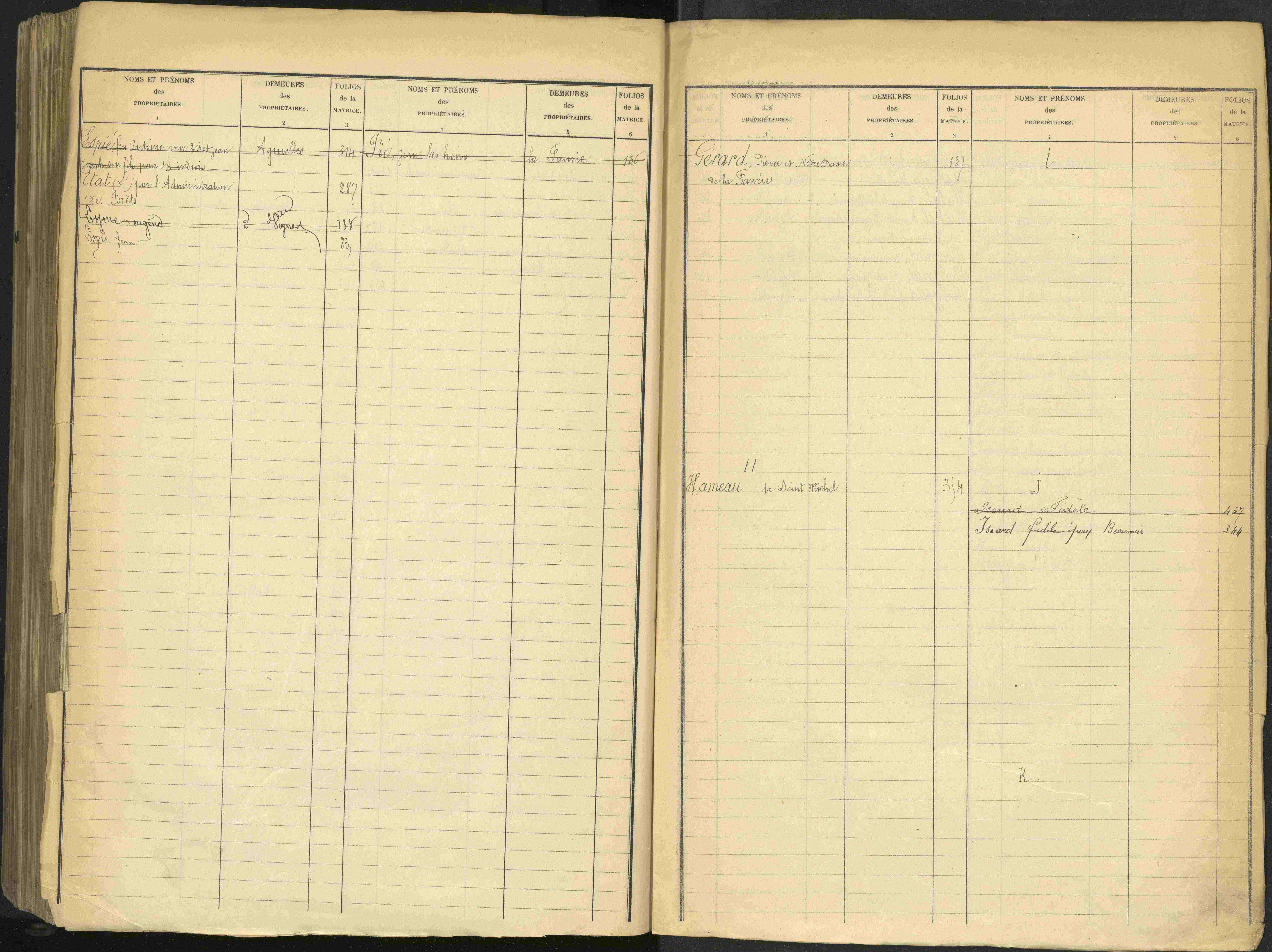 Aspres-sur-Buëch - 3 P 103/2 - 3 P 103/2 - Table alphabétique des propriétaires. 