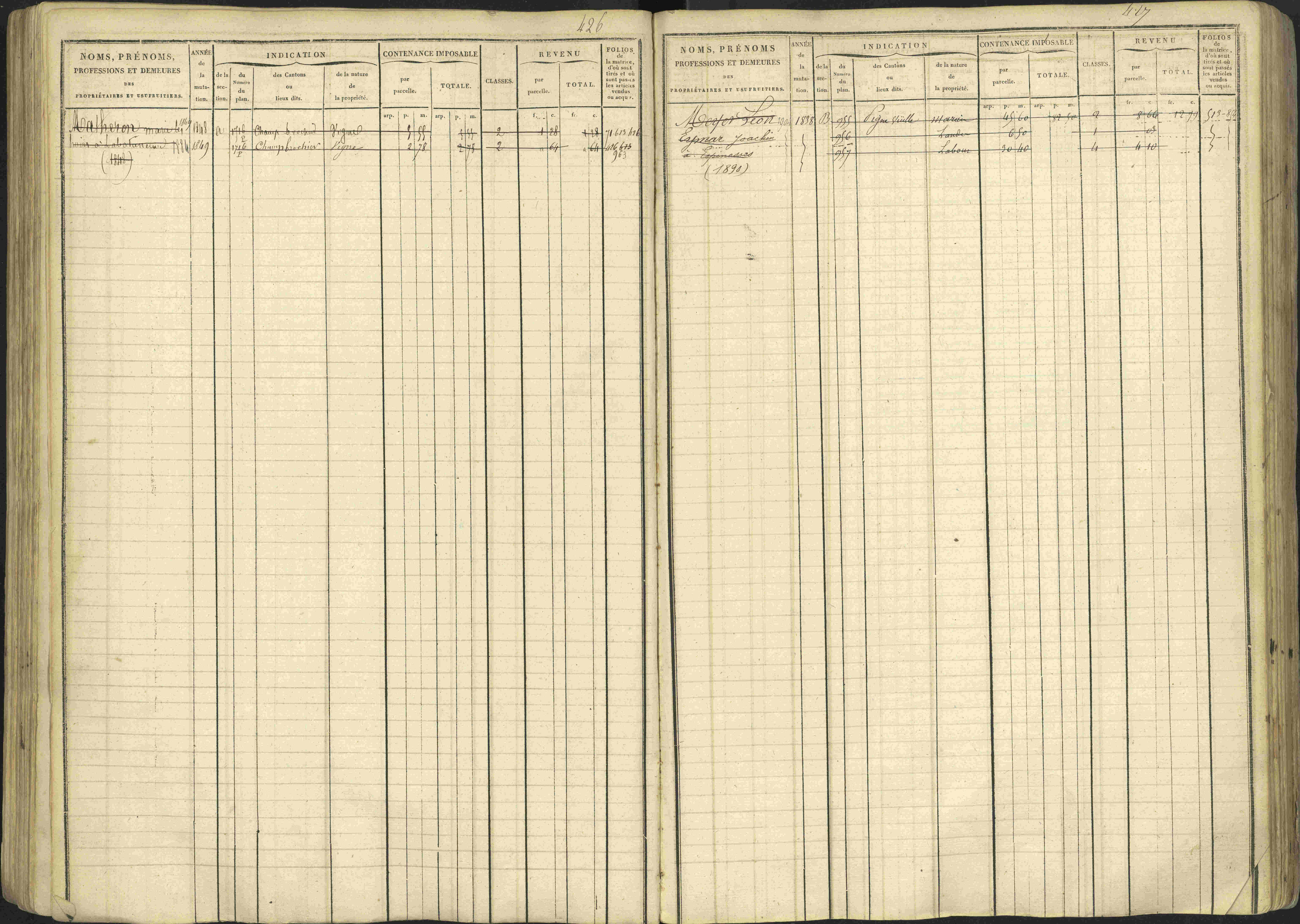 Avançon - 3 P 194/1 - 3 P 194/1 - Matrice, folios 1-772. 