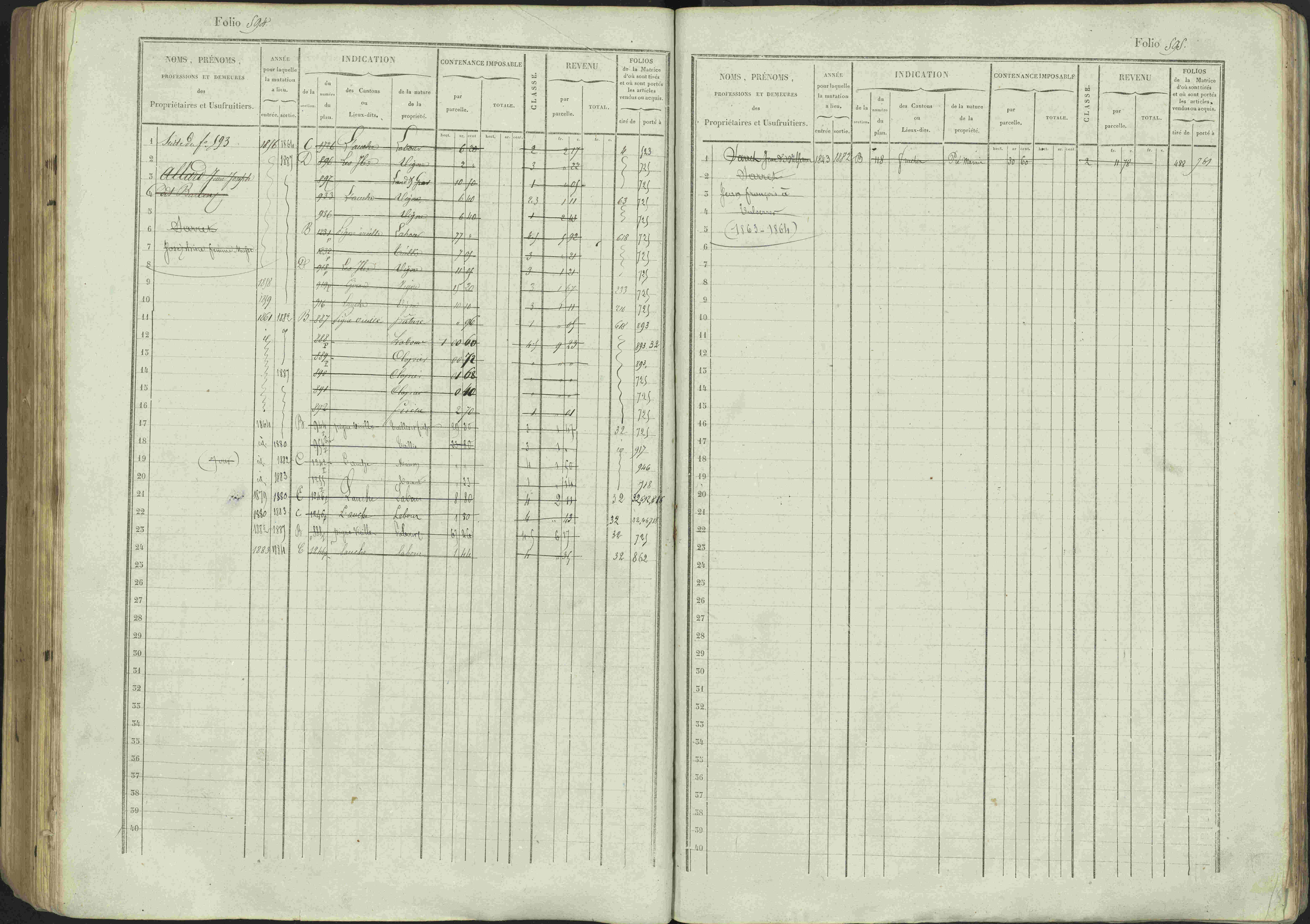 Avançon - 3 P 194/1 - 3 P 194/1 - Matrice, folios 1-772. 
