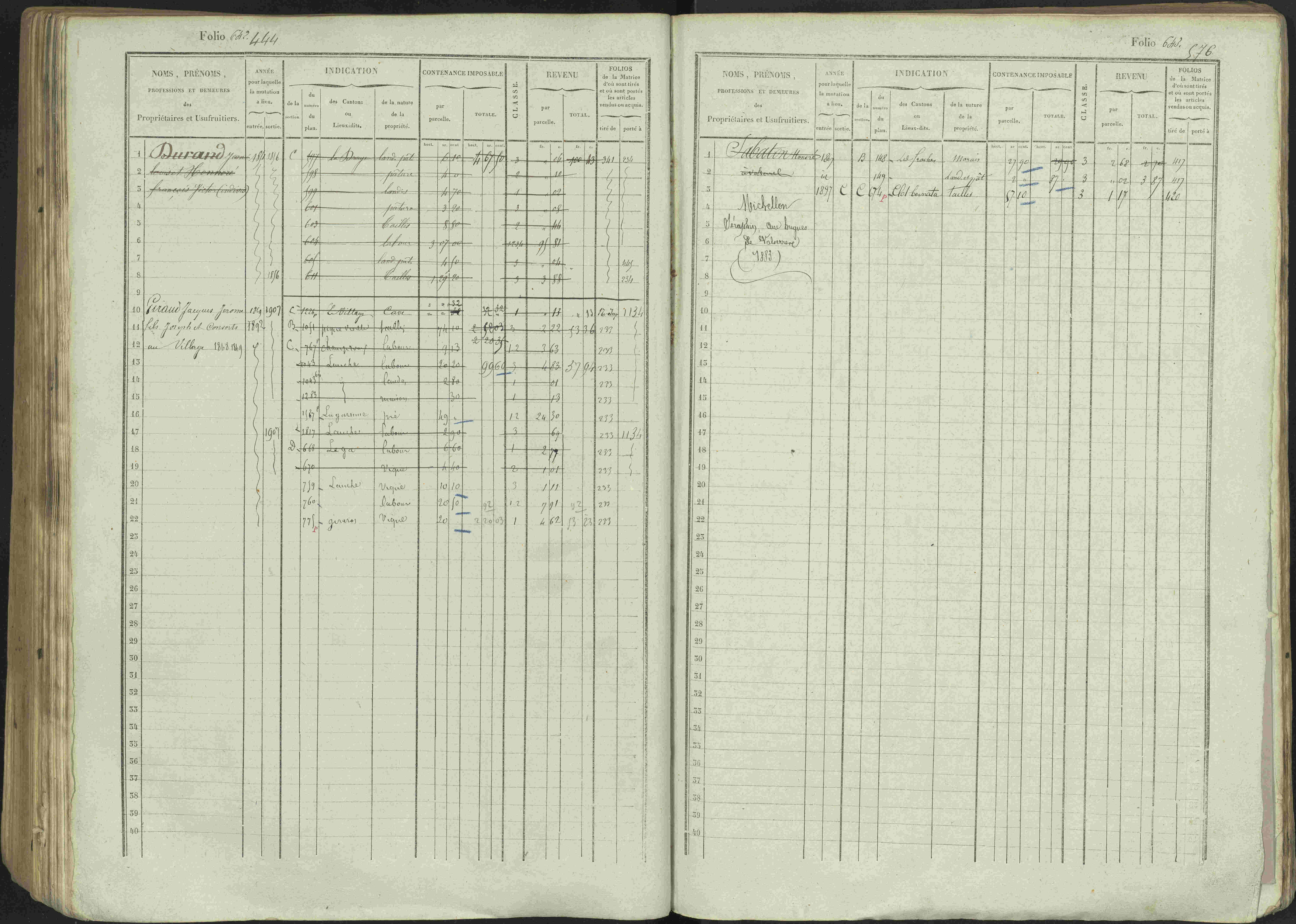 Avançon - 3 P 194/1 - 3 P 194/1 - Matrice, folios 1-772. 