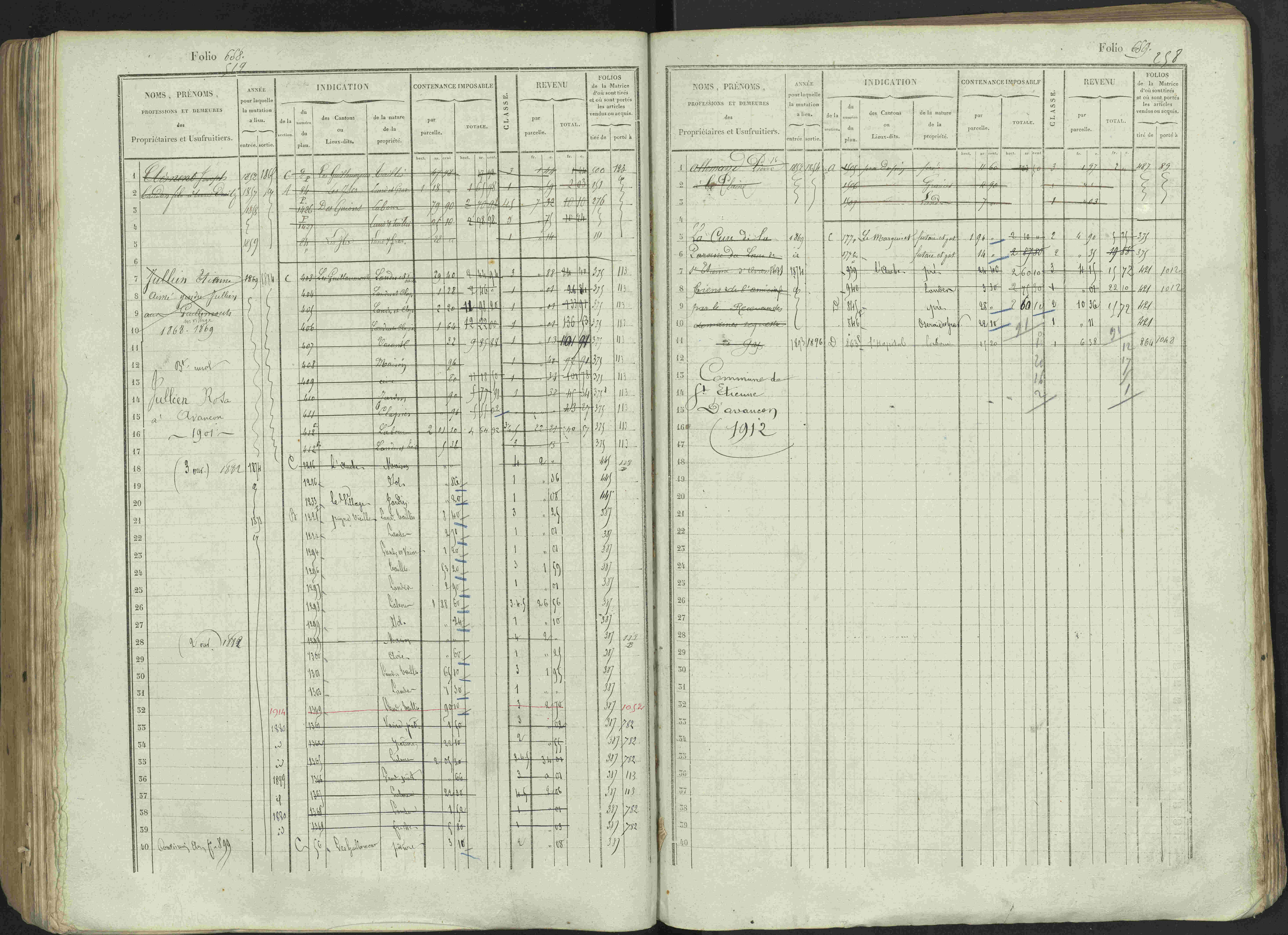 Avançon - 3 P 194/1 - 3 P 194/1 - Matrice, folios 1-772. 
