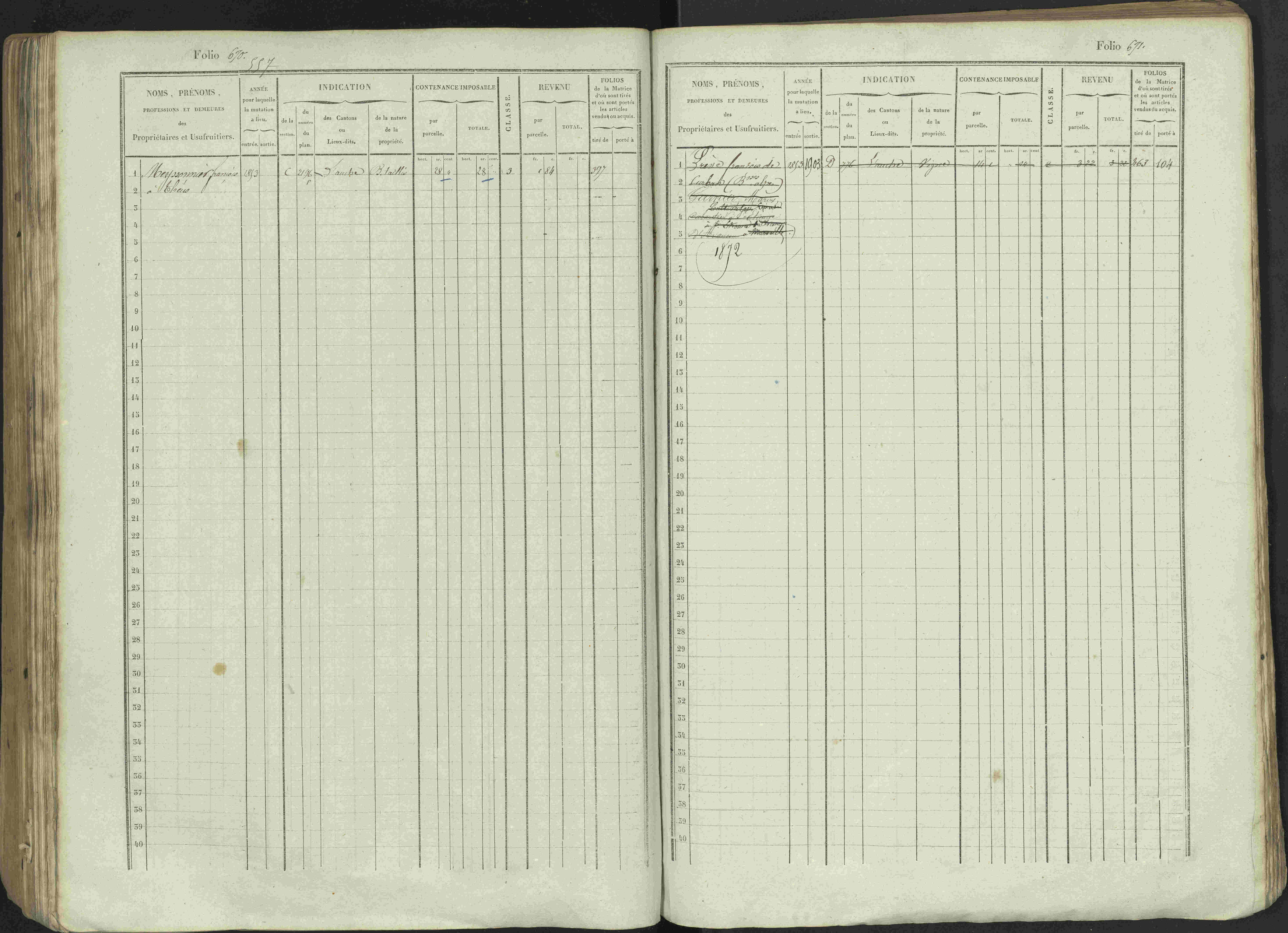 Avançon - 3 P 194/1 - 3 P 194/1 - Matrice, folios 1-772. 