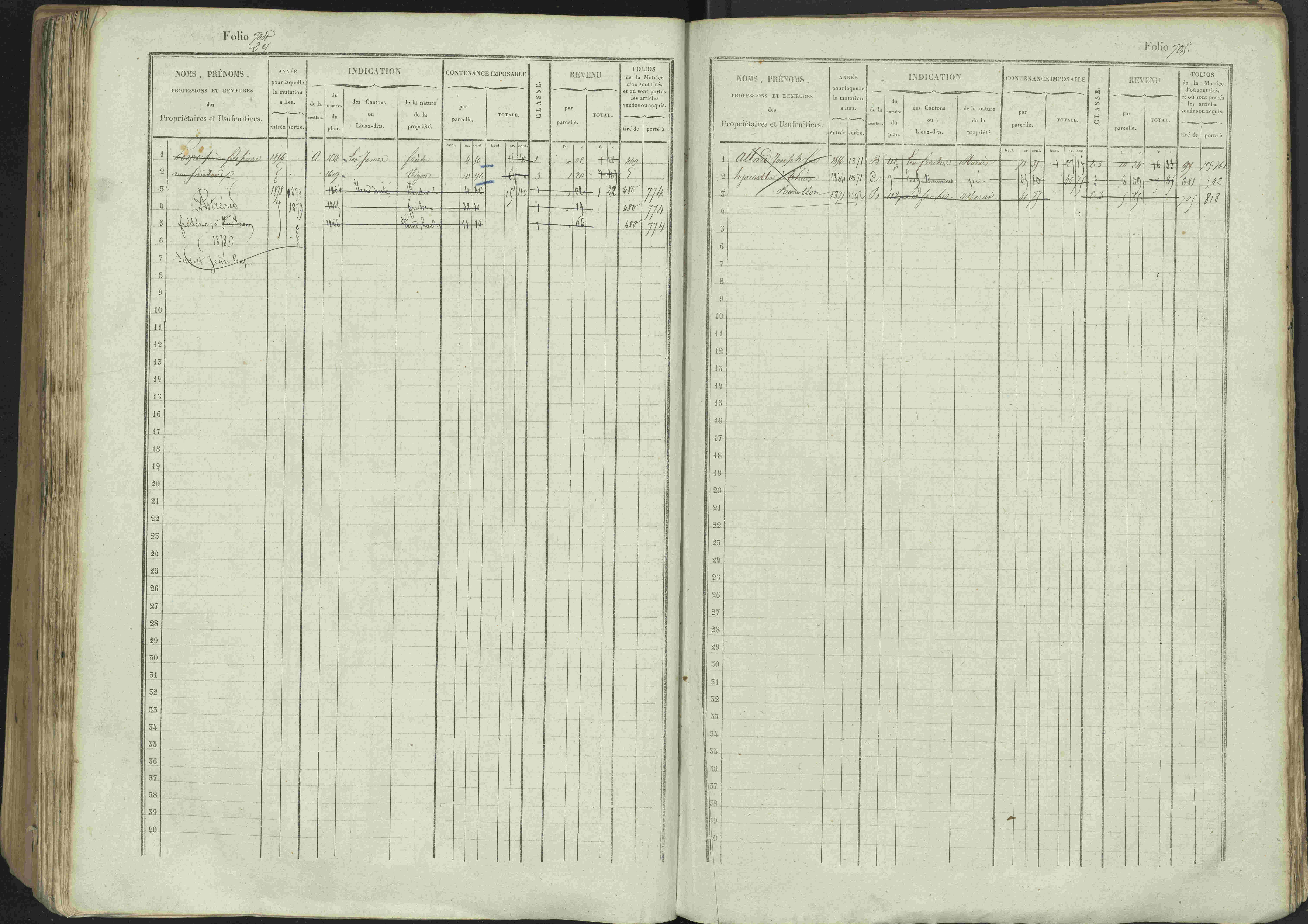 Avançon - 3 P 194/1 - 3 P 194/1 - Matrice, folios 1-772. 