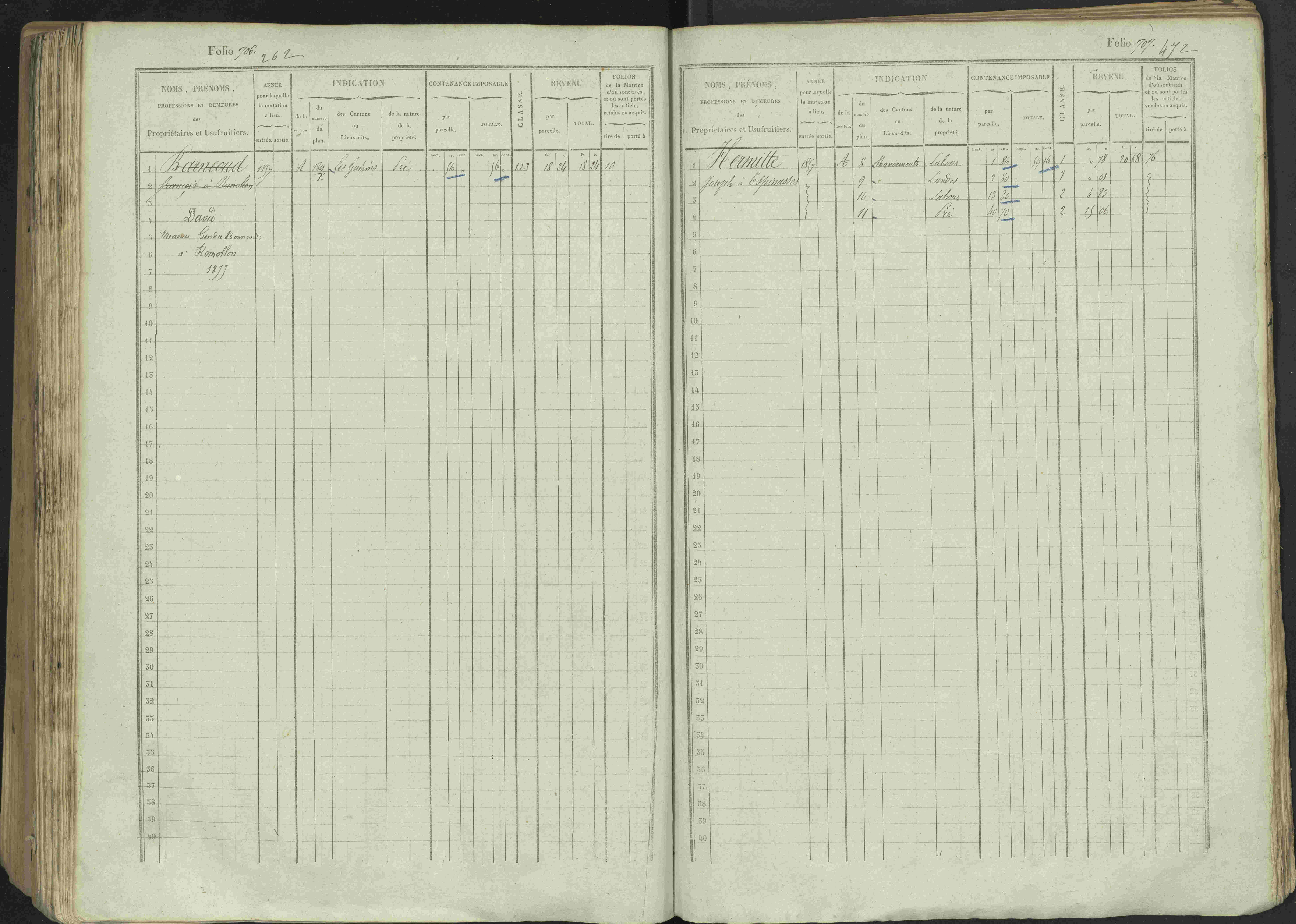 Avançon - 3 P 194/1 - 3 P 194/1 - Matrice, folios 1-772. 