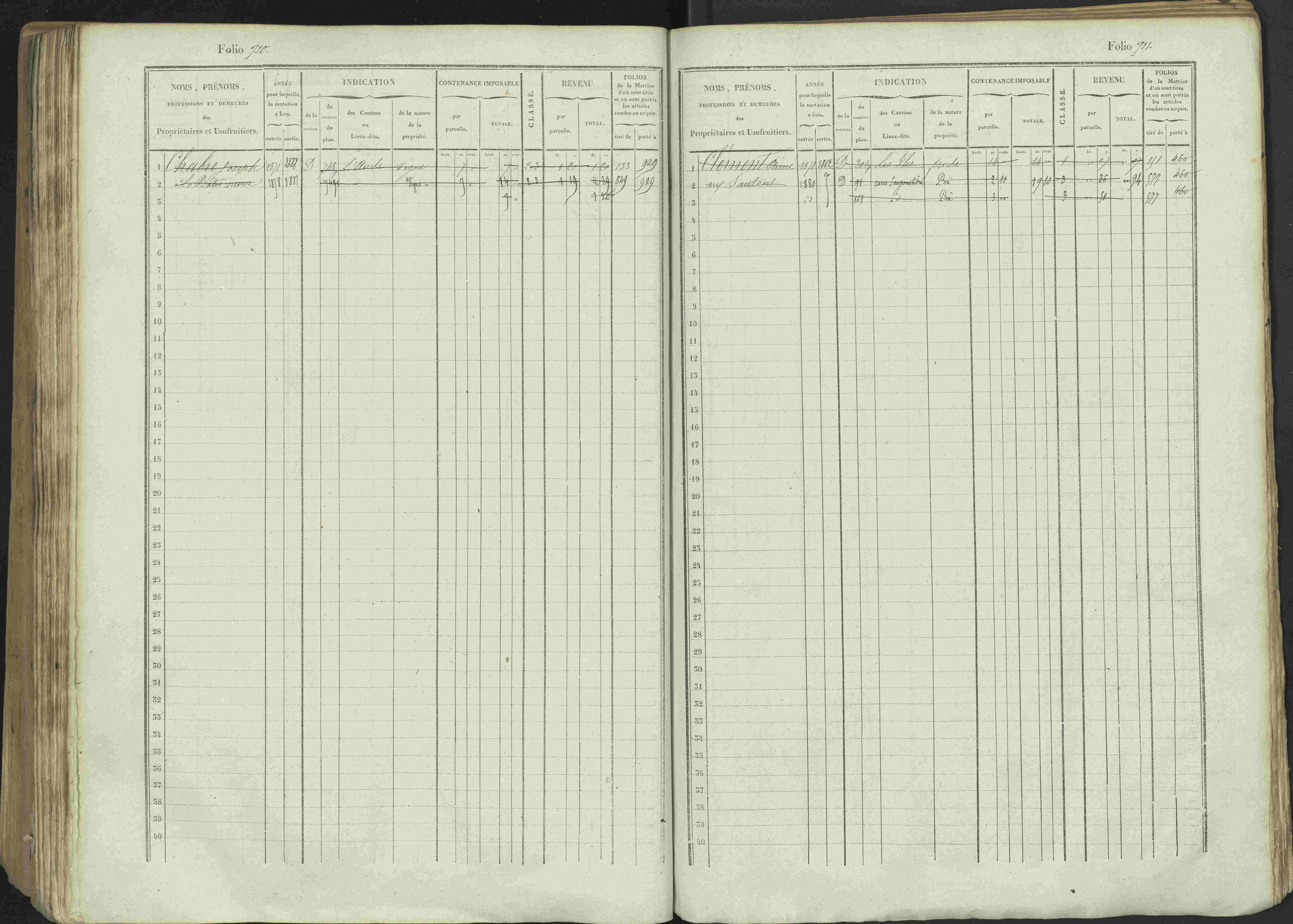 Avançon - 3 P 194/1 - 3 P 194/1 - Matrice, folios 1-772. 