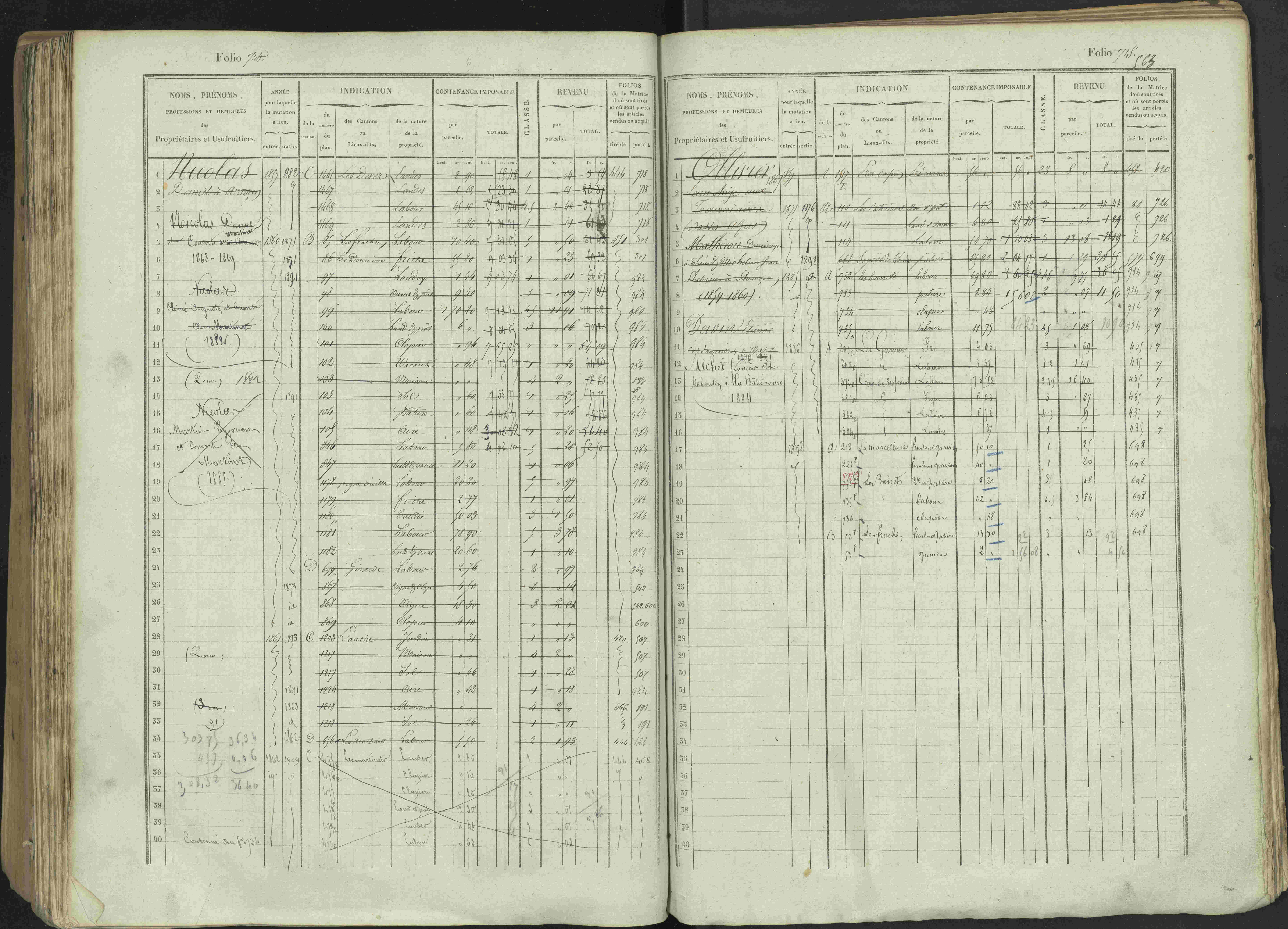 Avançon - 3 P 194/1 - 3 P 194/1 - Matrice, folios 1-772. 