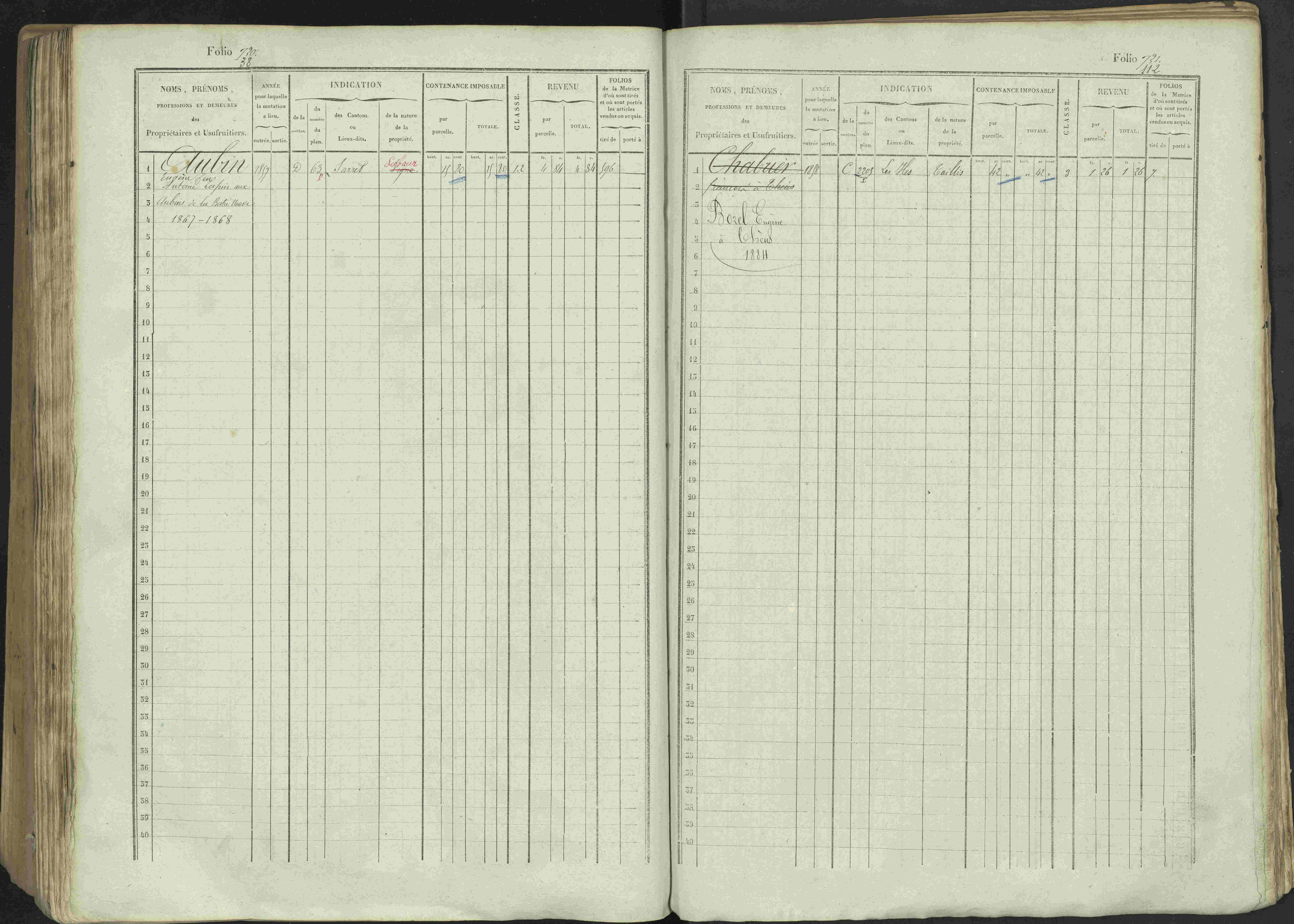 Avançon - 3 P 194/1 - 3 P 194/1 - Matrice, folios 1-772. 