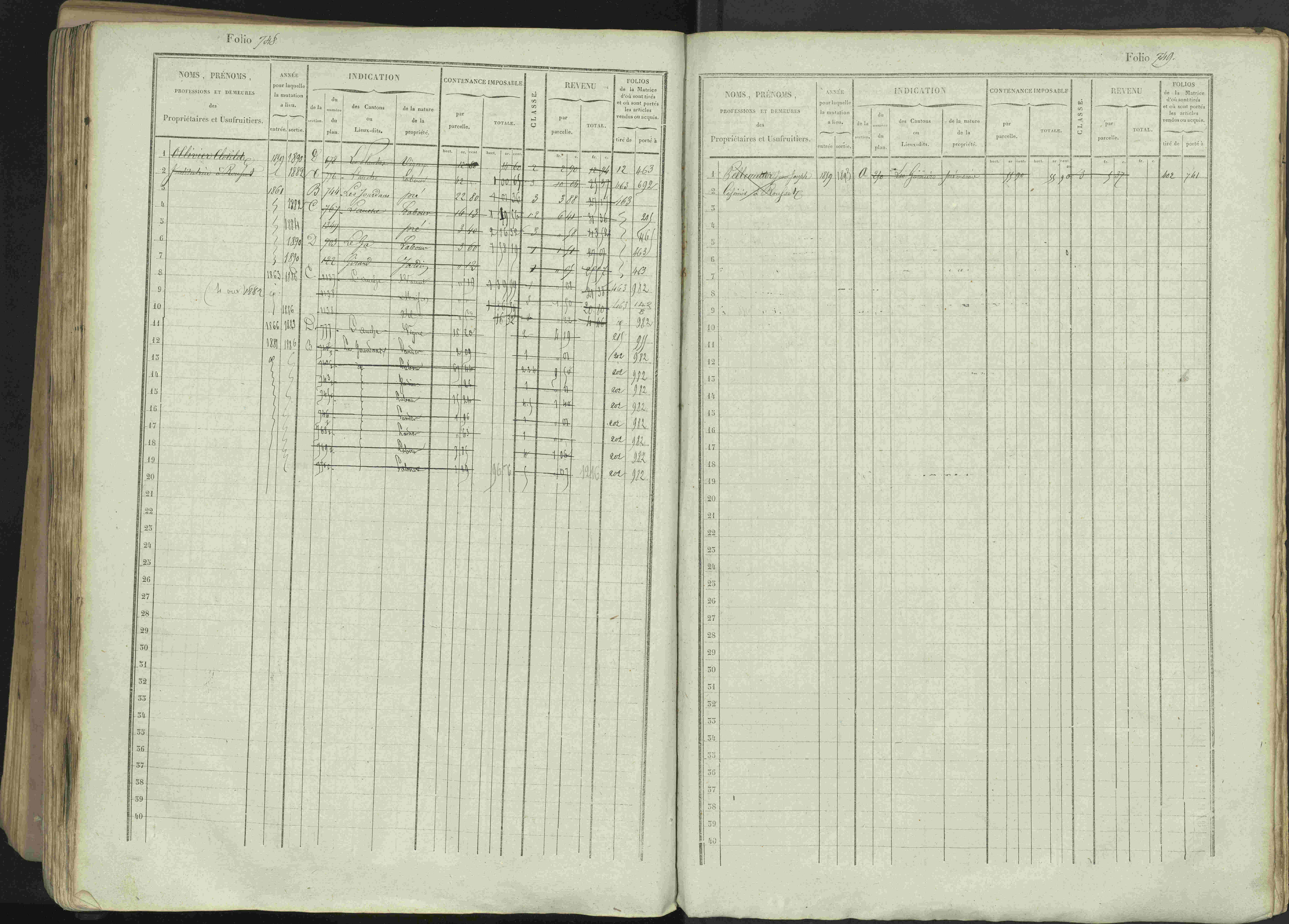 Avançon - 3 P 194/1 - 3 P 194/1 - Matrice, folios 1-772. 
