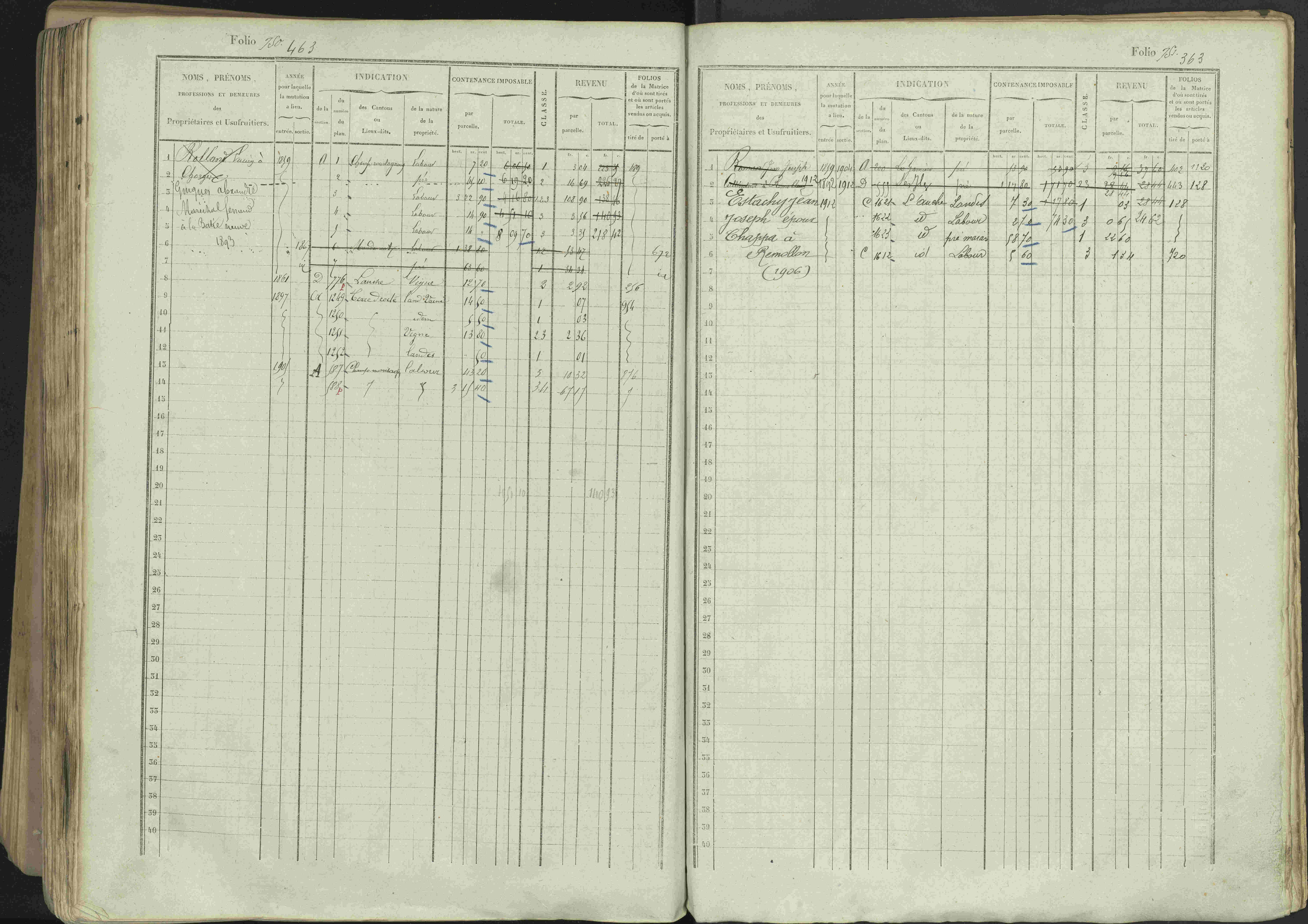 Avançon - 3 P 194/1 - 3 P 194/1 - Matrice, folios 1-772. 