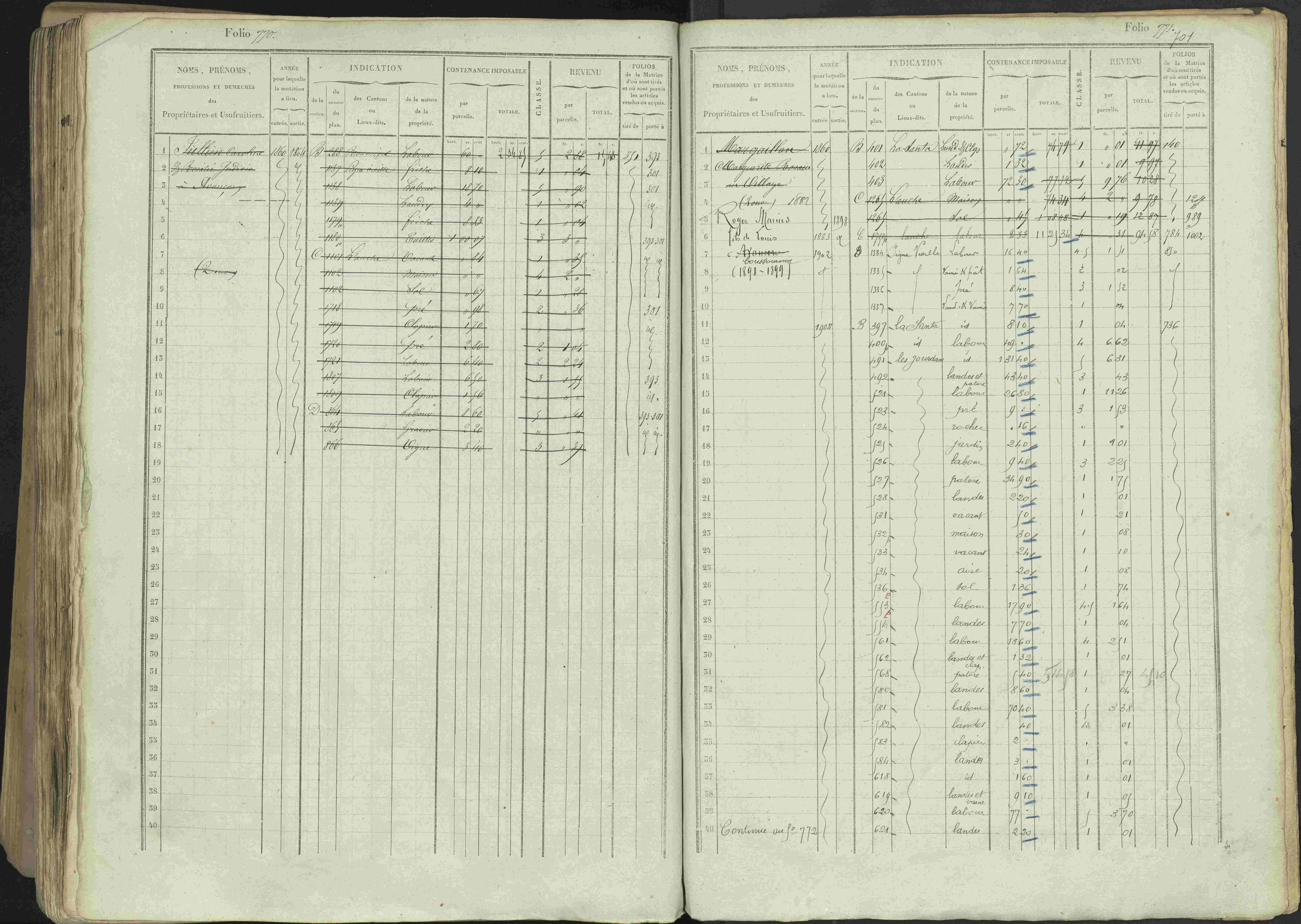 Avançon - 3 P 194/1 - 3 P 194/1 - Matrice, folios 1-772. 