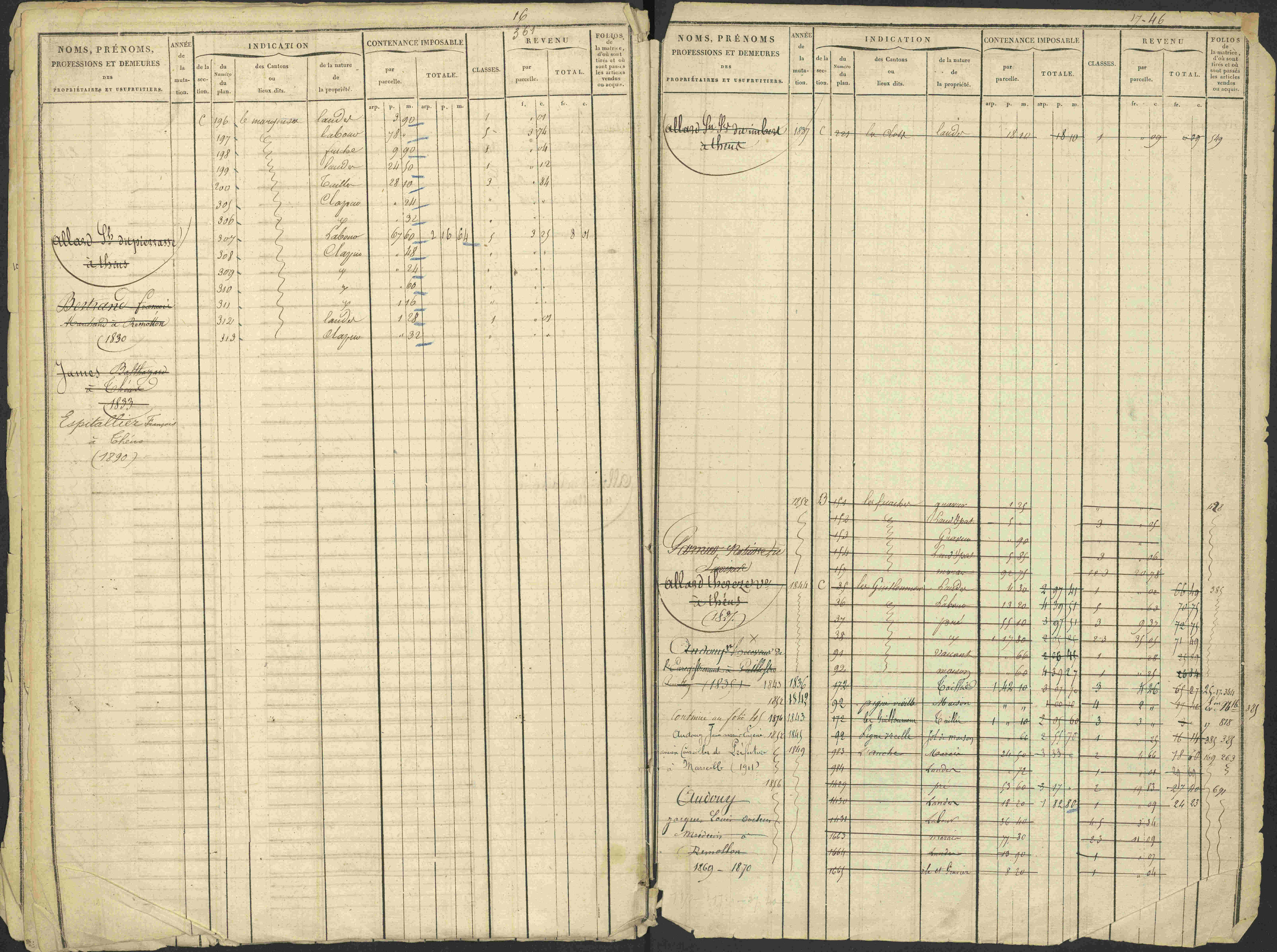 Avançon - 3 P 194/1 - 3 P 194/1 - Matrice, folios 1-772. 