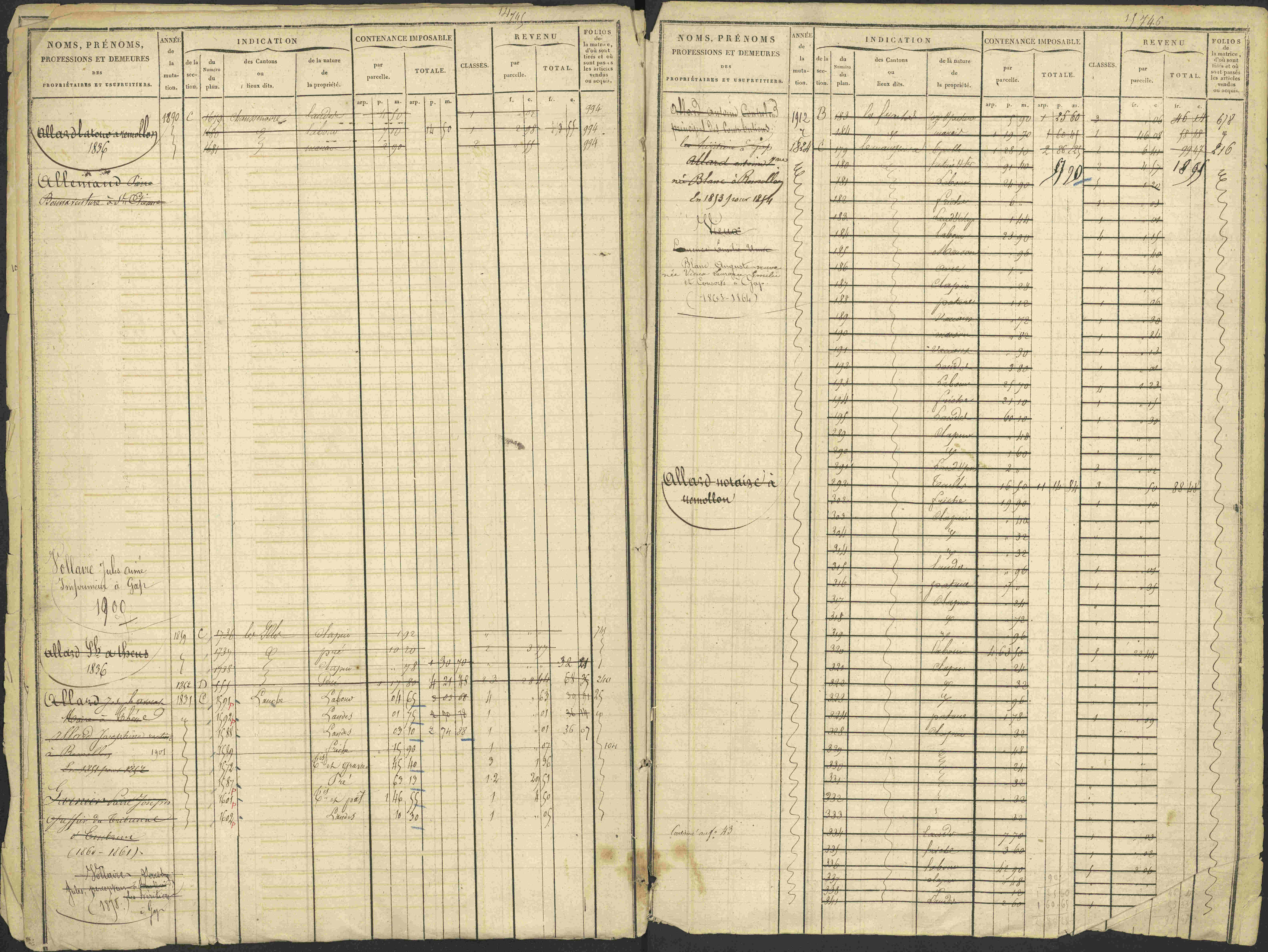 Avançon - 3 P 194/1 - 3 P 194/1 - Matrice, folios 1-772. 