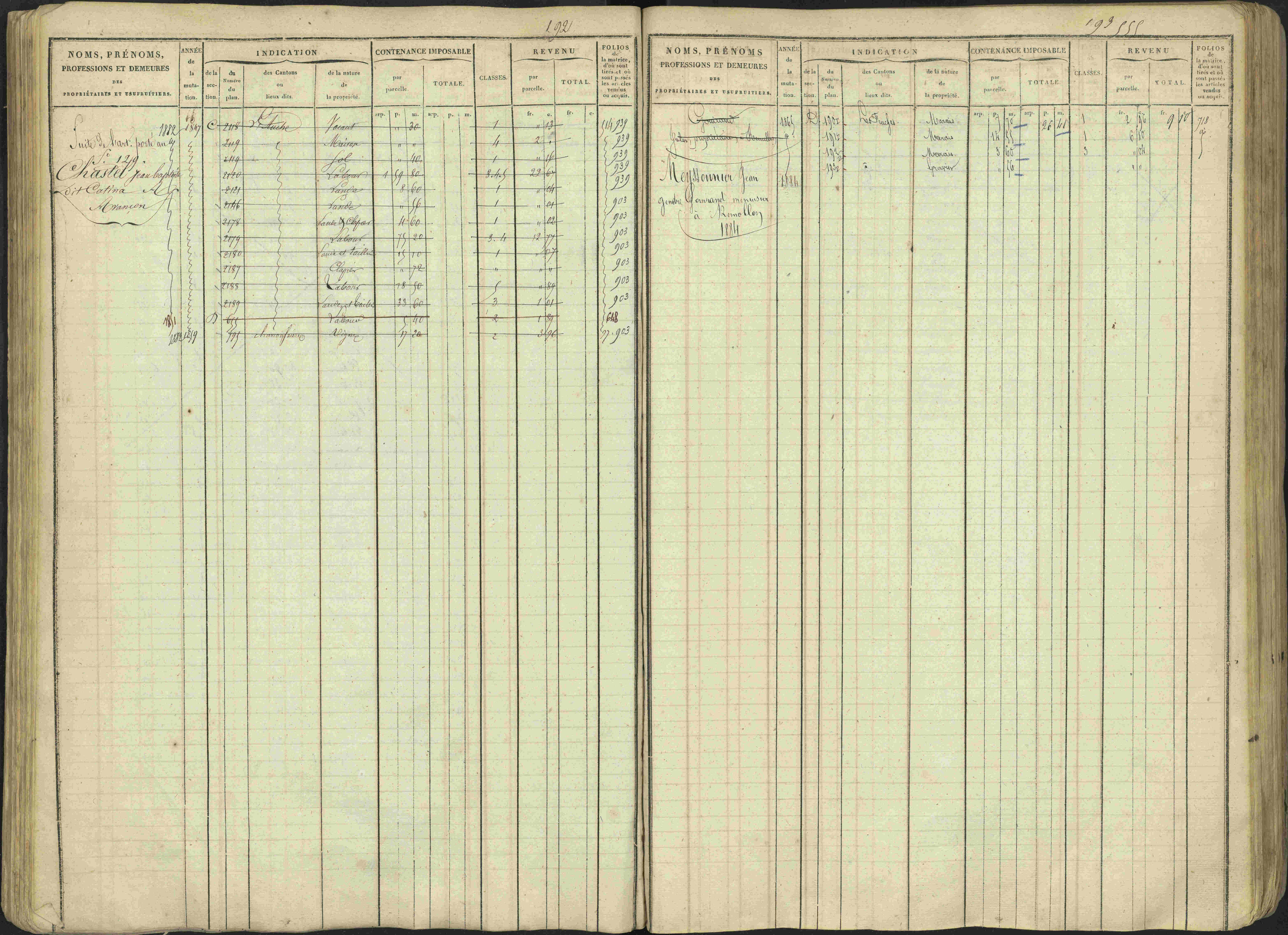 Avançon - 3 P 194/1 - 3 P 194/1 - Matrice, folios 1-772. 