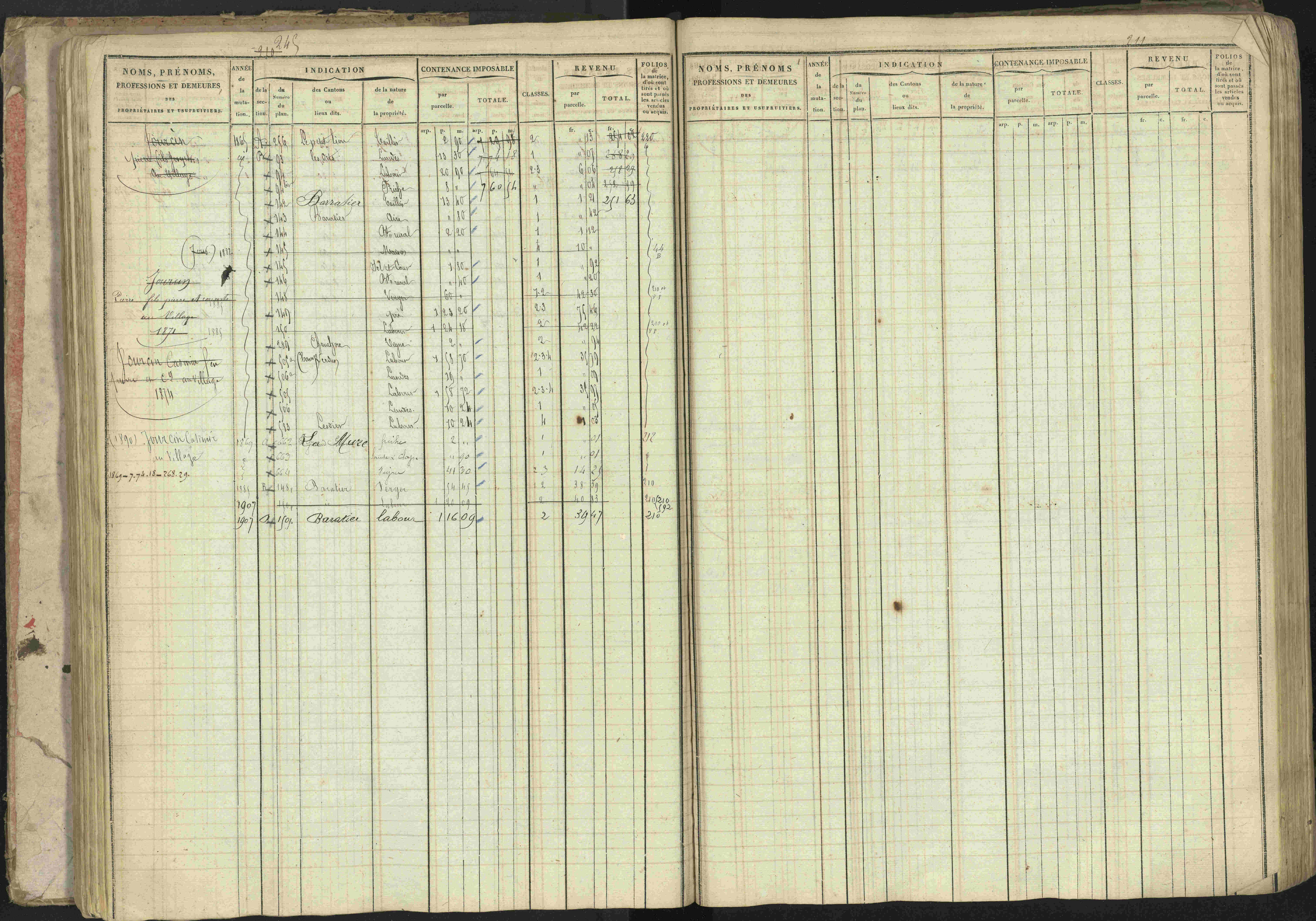 Baratier - 3 P 202/1 - 3 P 202/1 - Matrice, folios 1-440.