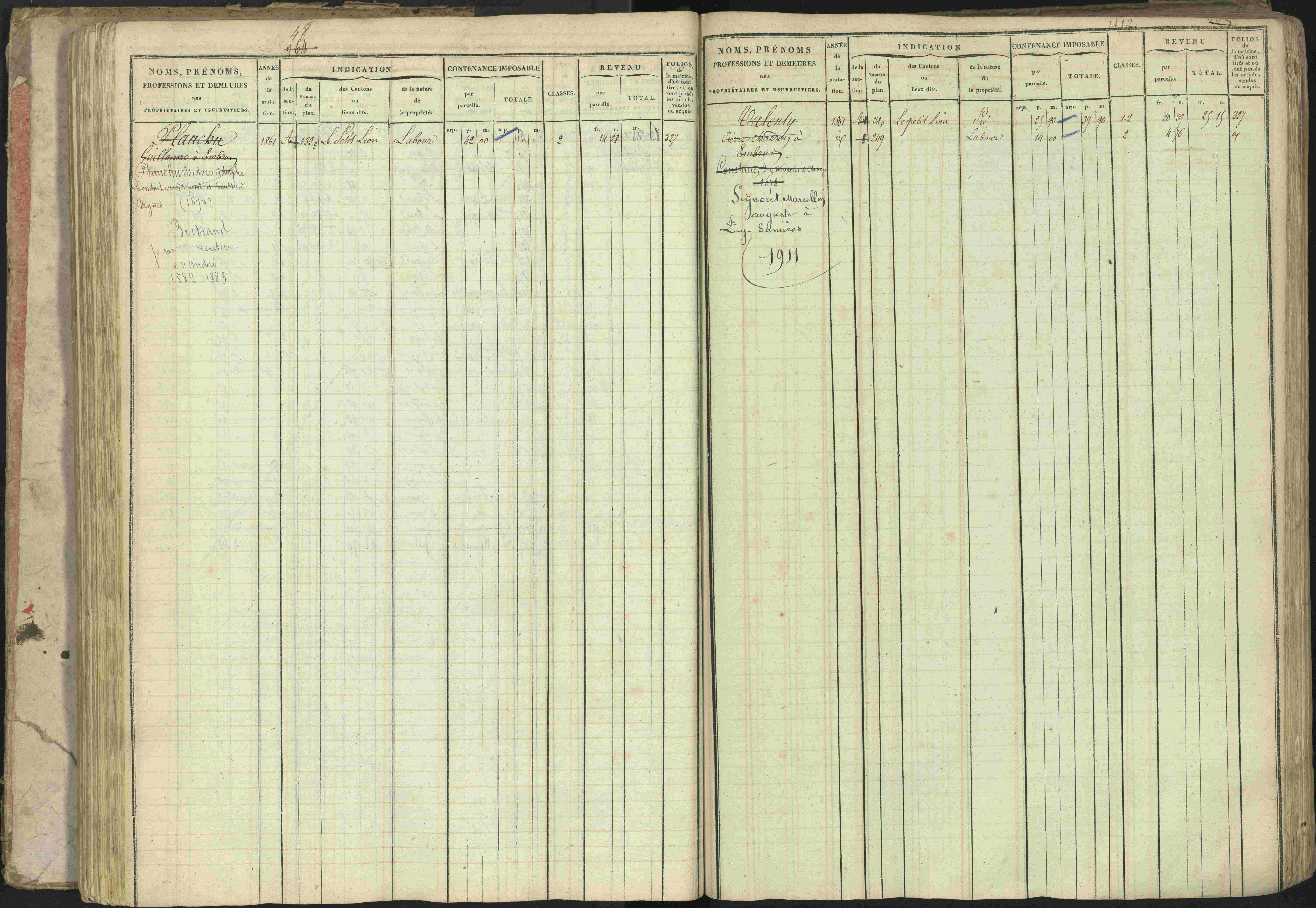 Baratier - 3 P 202/1 - 3 P 202/1 - Matrice, folios 1-440.