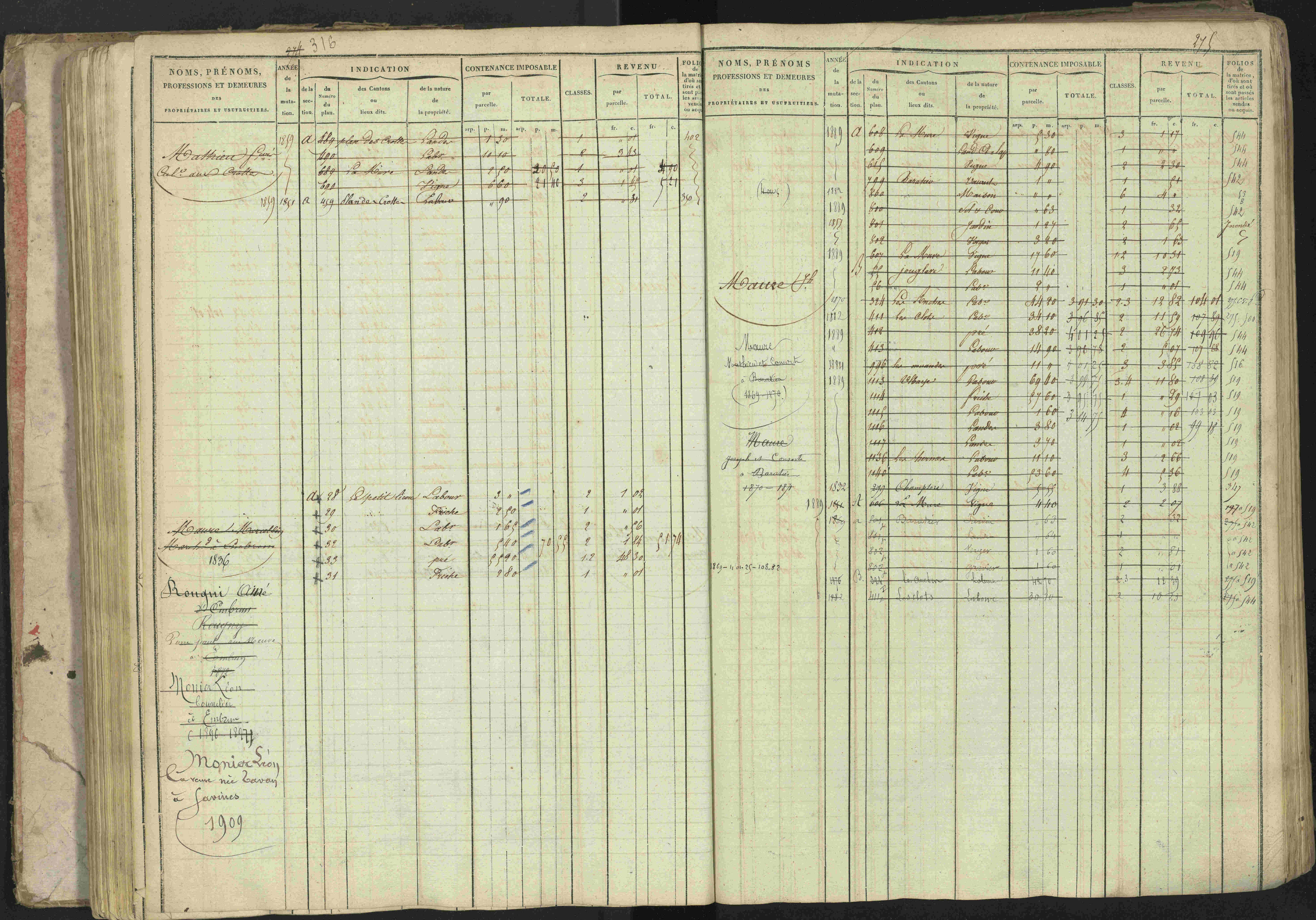 Baratier - 3 P 202/1 - 3 P 202/1 - Matrice, folios 1-440.