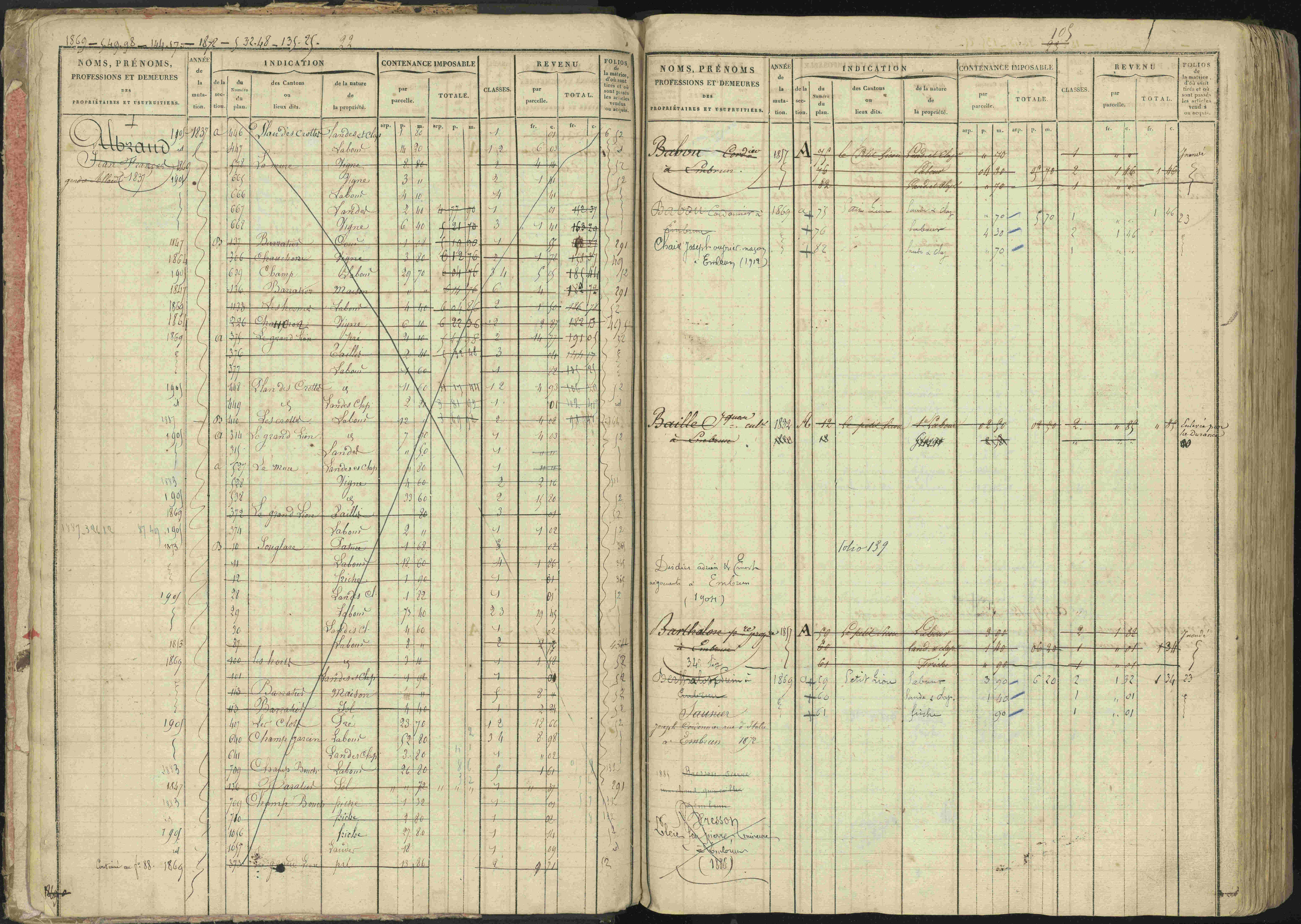 Baratier - 3 P 202/1 - 3 P 202/1 - Matrice, folios 1-440.