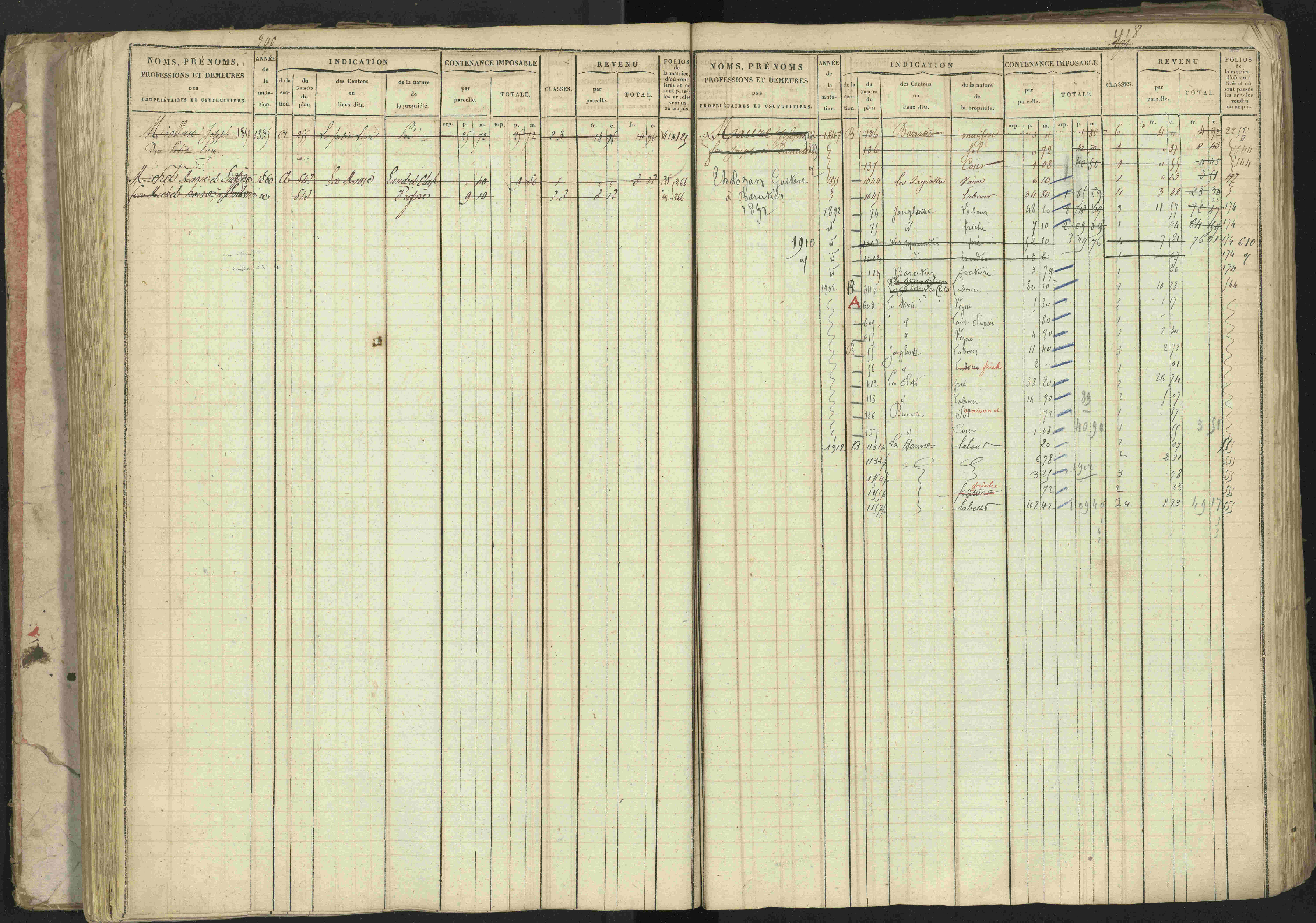 Baratier - 3 P 202/1 - 3 P 202/1 - Matrice, folios 1-440.