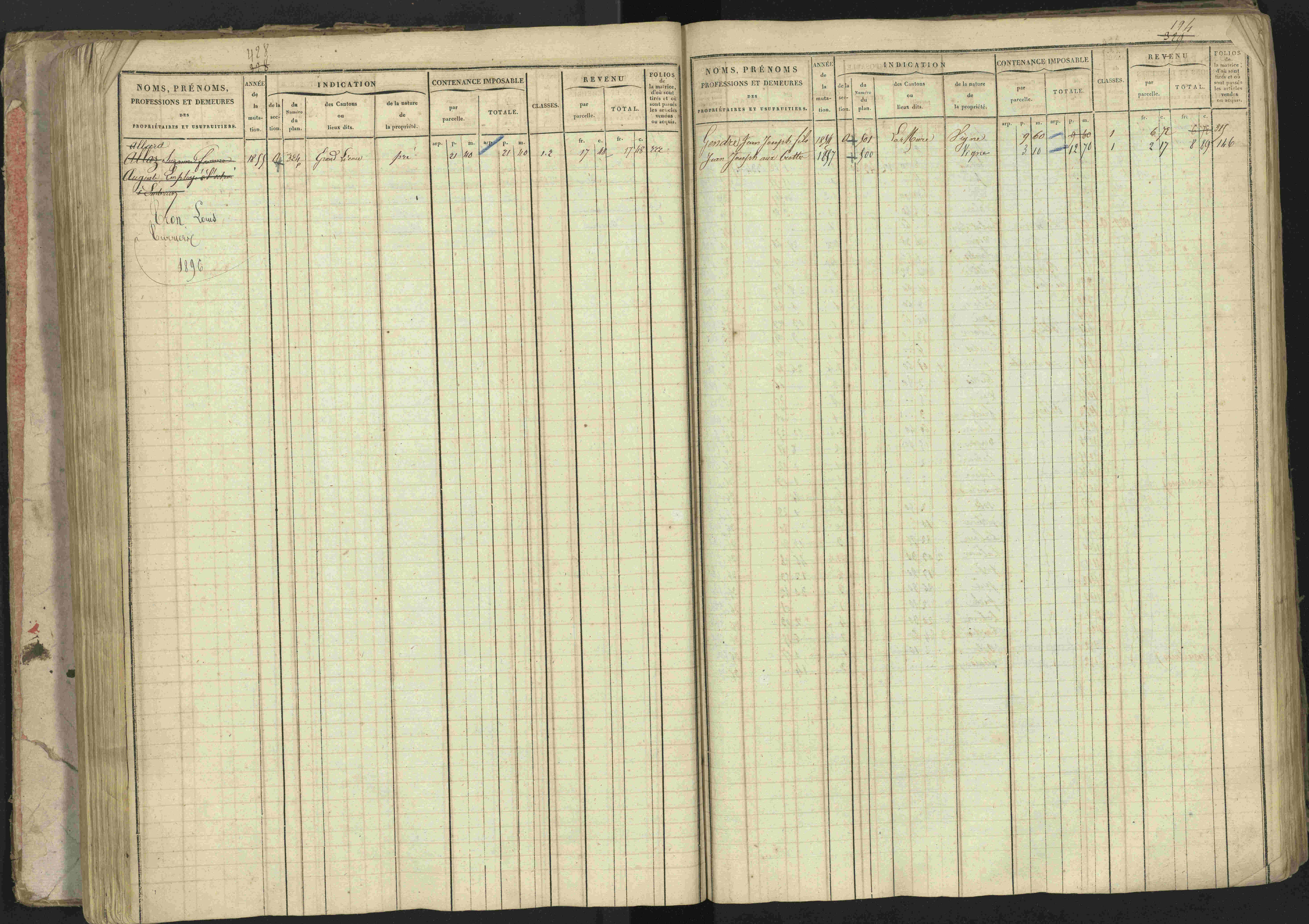 Baratier - 3 P 202/1 - 3 P 202/1 - Matrice, folios 1-440.