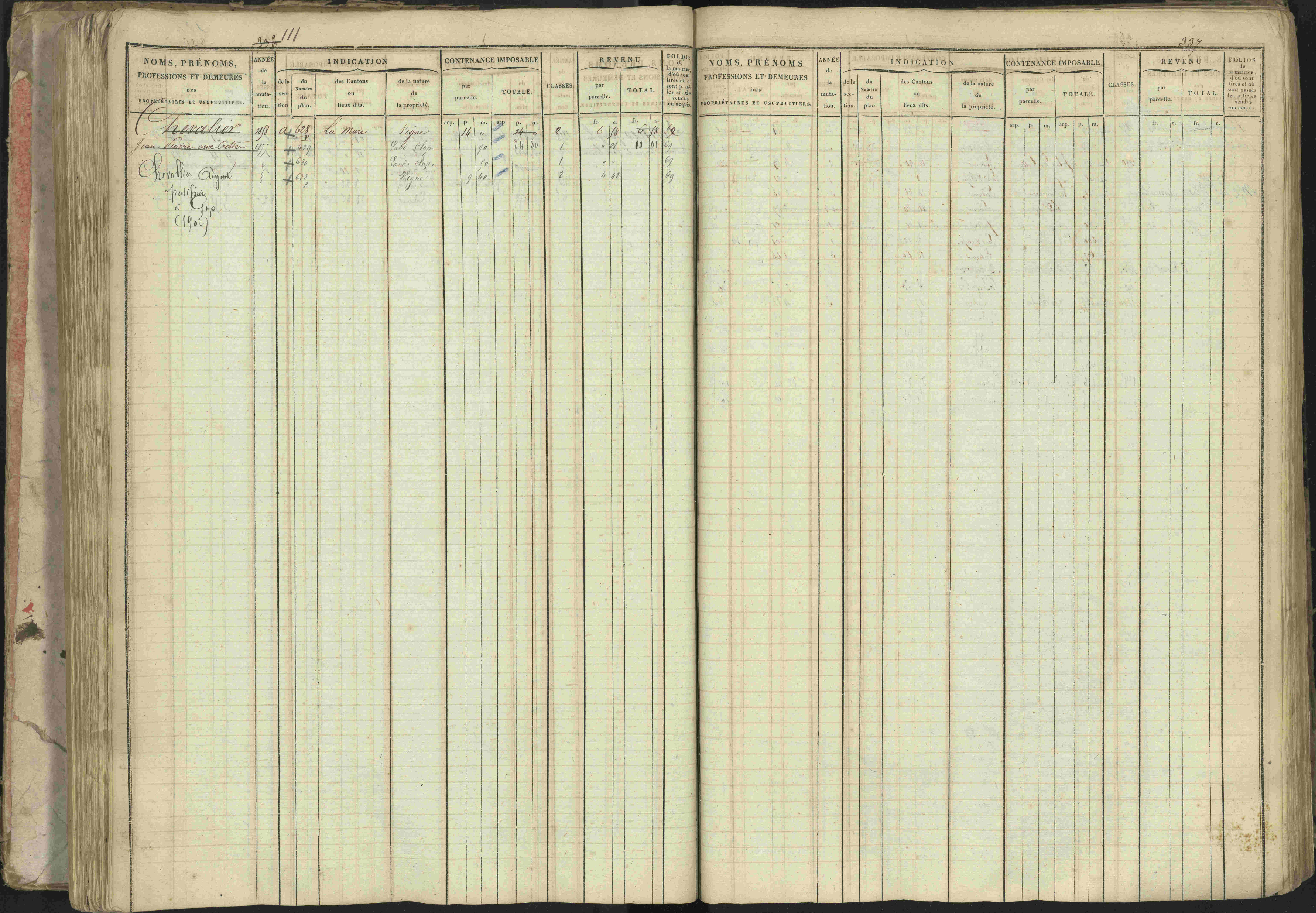 Baratier - 3 P 202/1 - 3 P 202/1 - Matrice, folios 1-440.