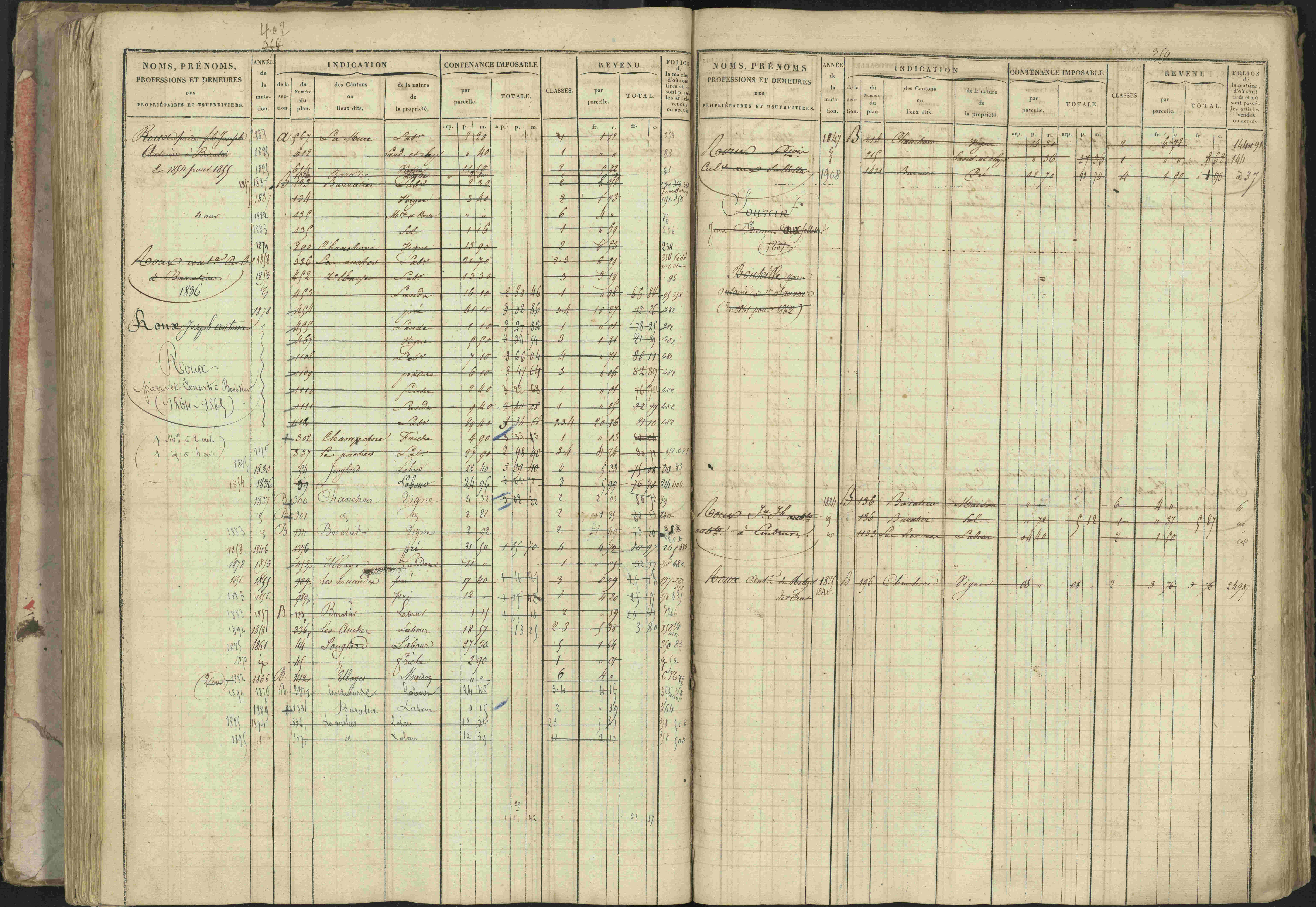 Baratier - 3 P 202/1 - 3 P 202/1 - Matrice, folios 1-440.